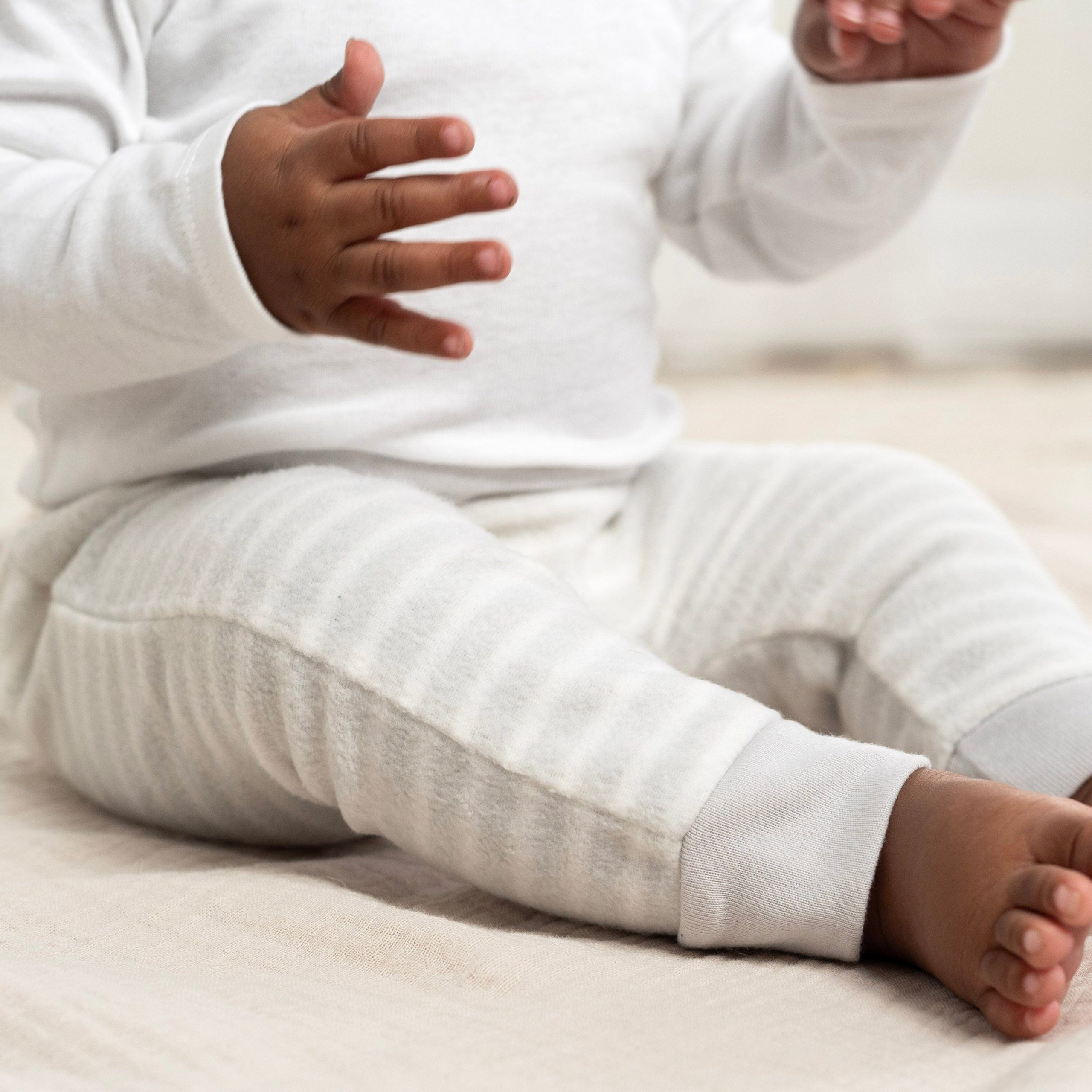 4-Pack Baby Neutral Green Fleece Pants - Image 3