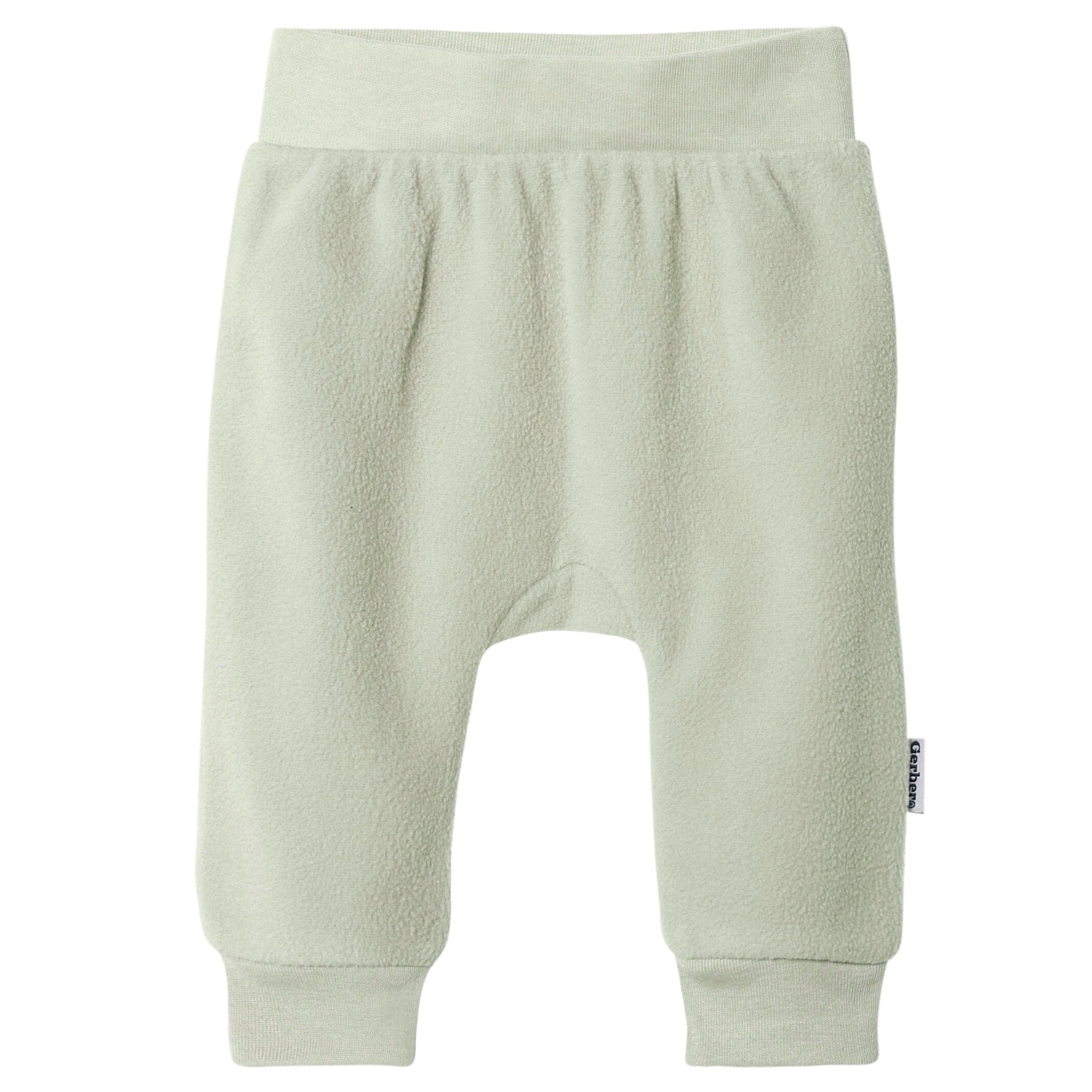 4-Pack Baby Neutral Green Fleece Pants - Image 6