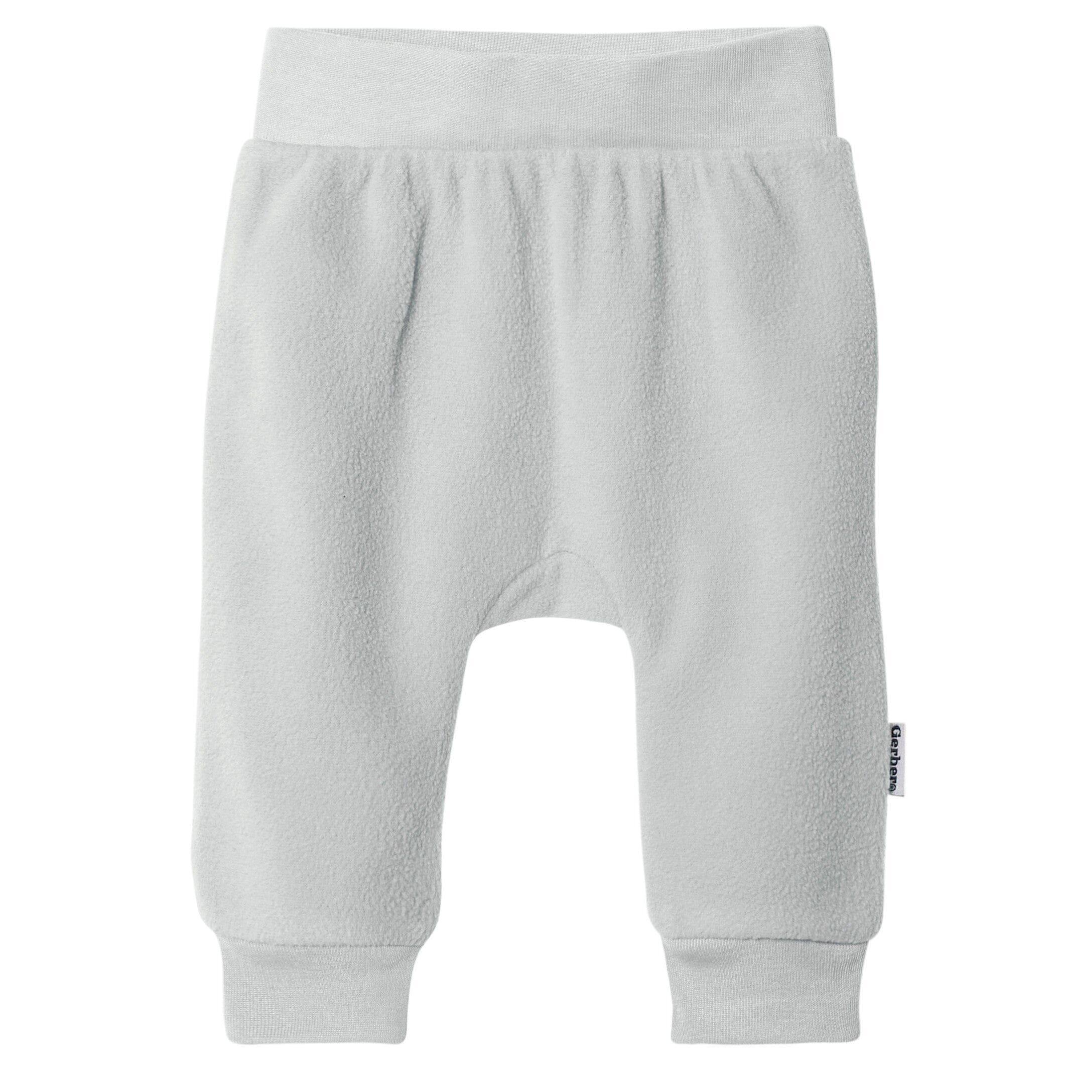 4-Pack Baby Neutral Green Fleece Pants - Image 7