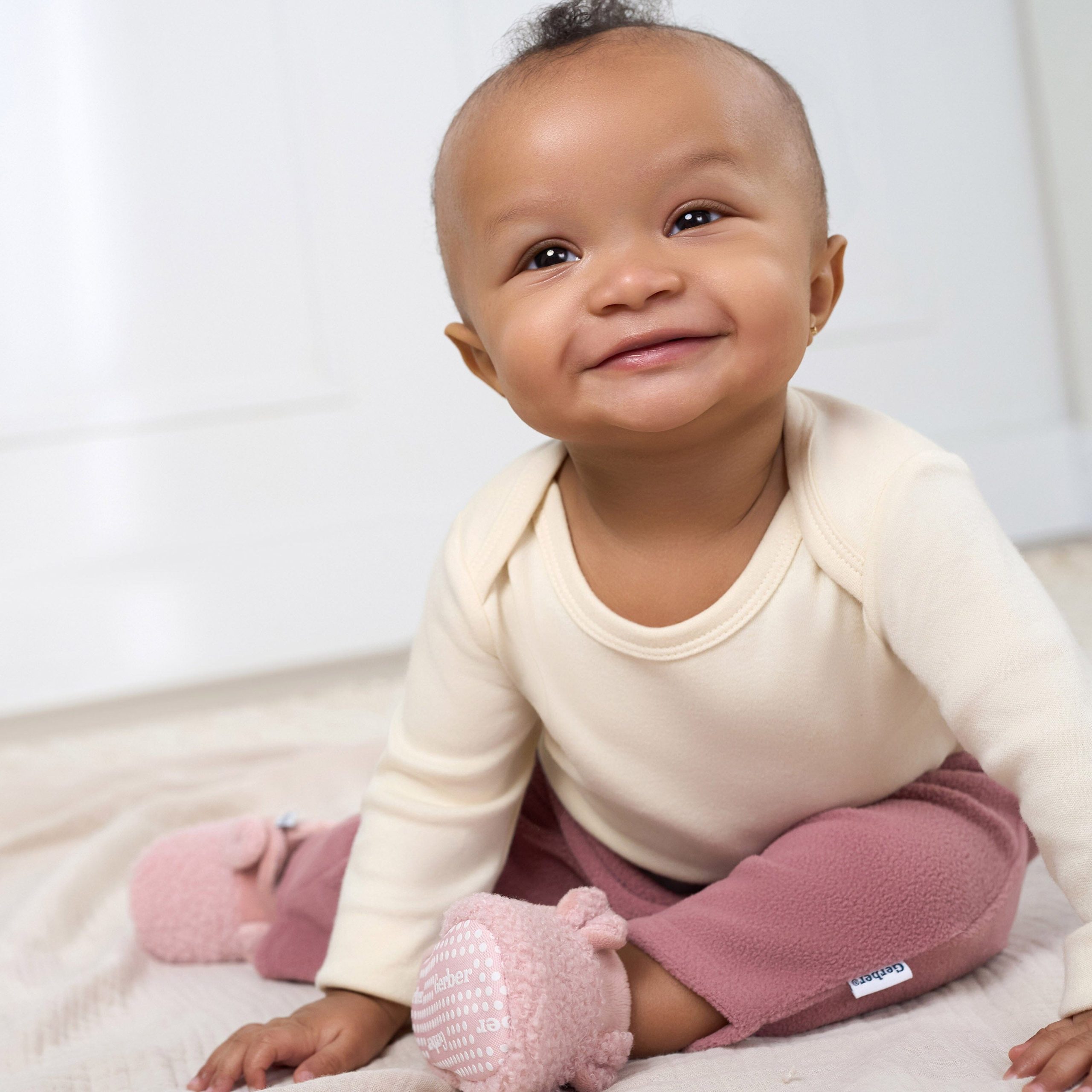 4-Pack Baby Girls Pink Fleece Pants - Image 3