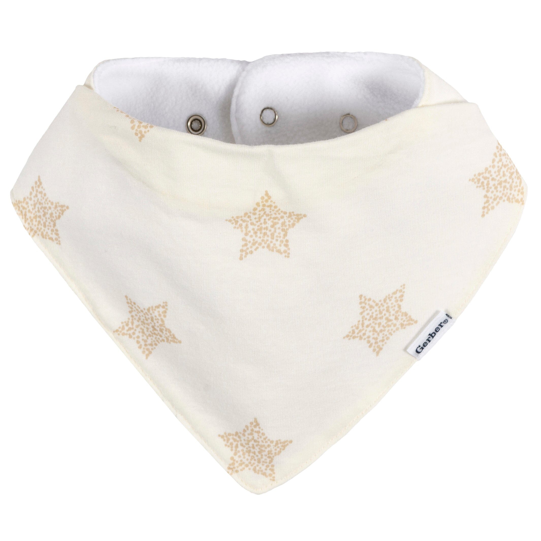 10-Pack Baby Neutral Stars & Moons Jersey Bandana Bibs - Image 2