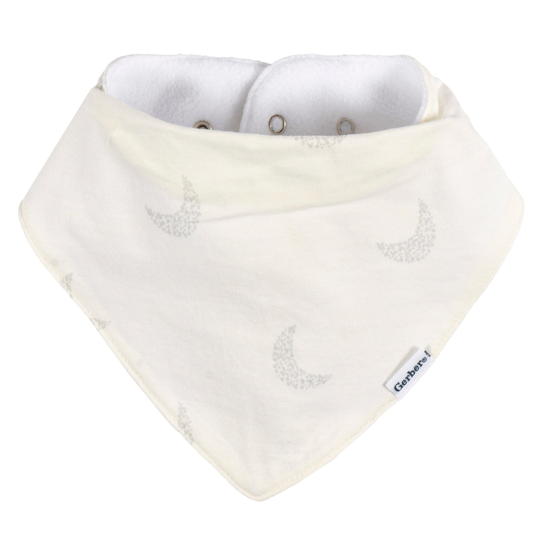 10-Pack Baby Neutral Stars & Moons Jersey Bandana Bibs - Image 3