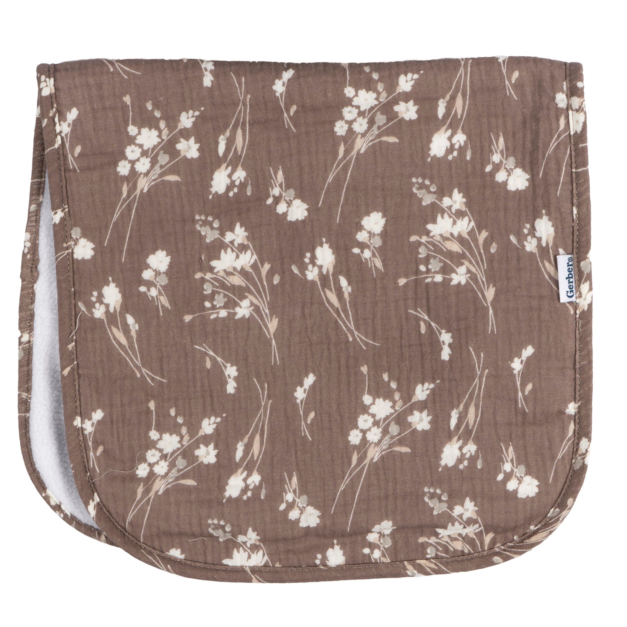 5-Pack Baby Girls Pink Floral Muslin Burp Cloths - Image 5