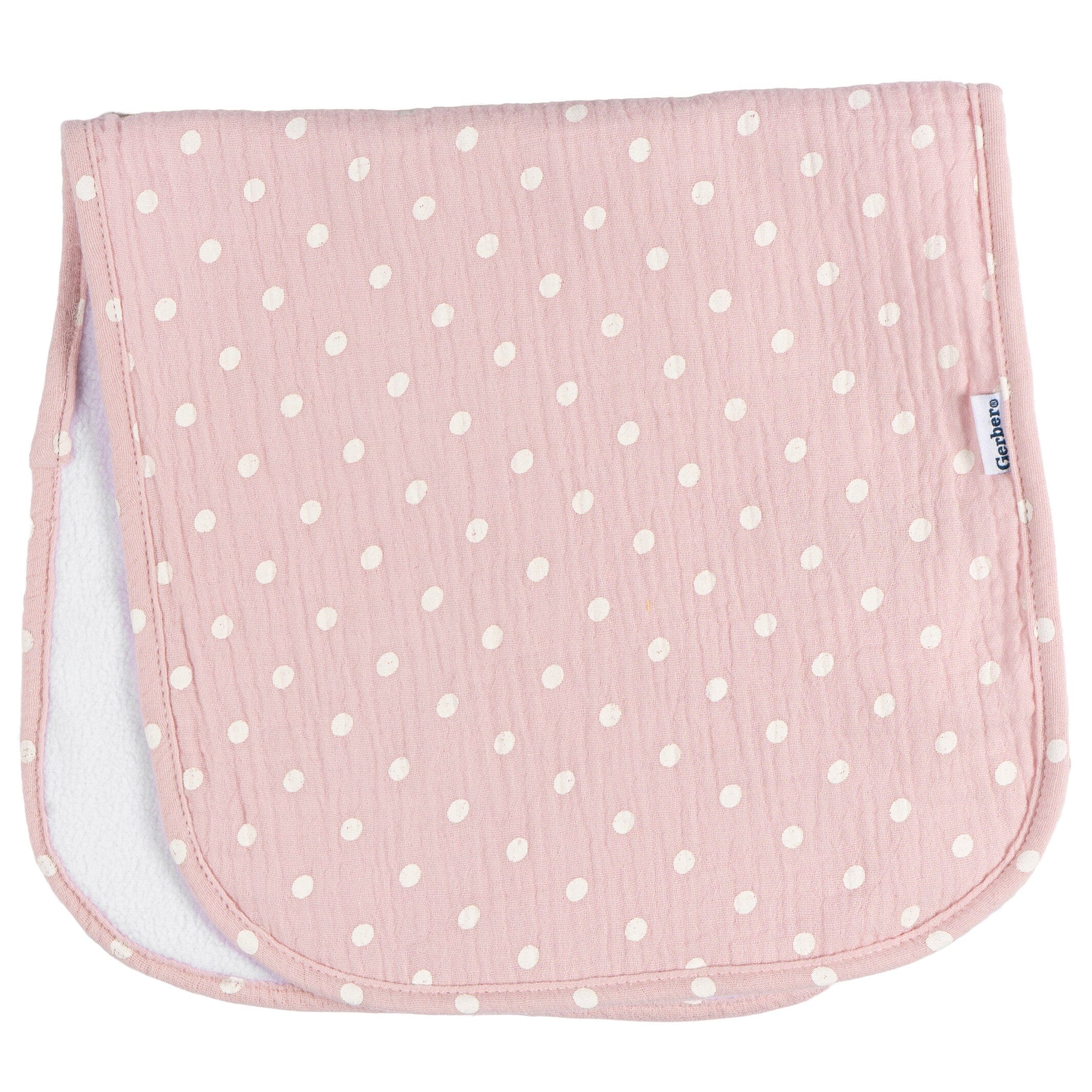 5-Pack Baby Girls Pink Floral Muslin Burp Cloths - Image 7