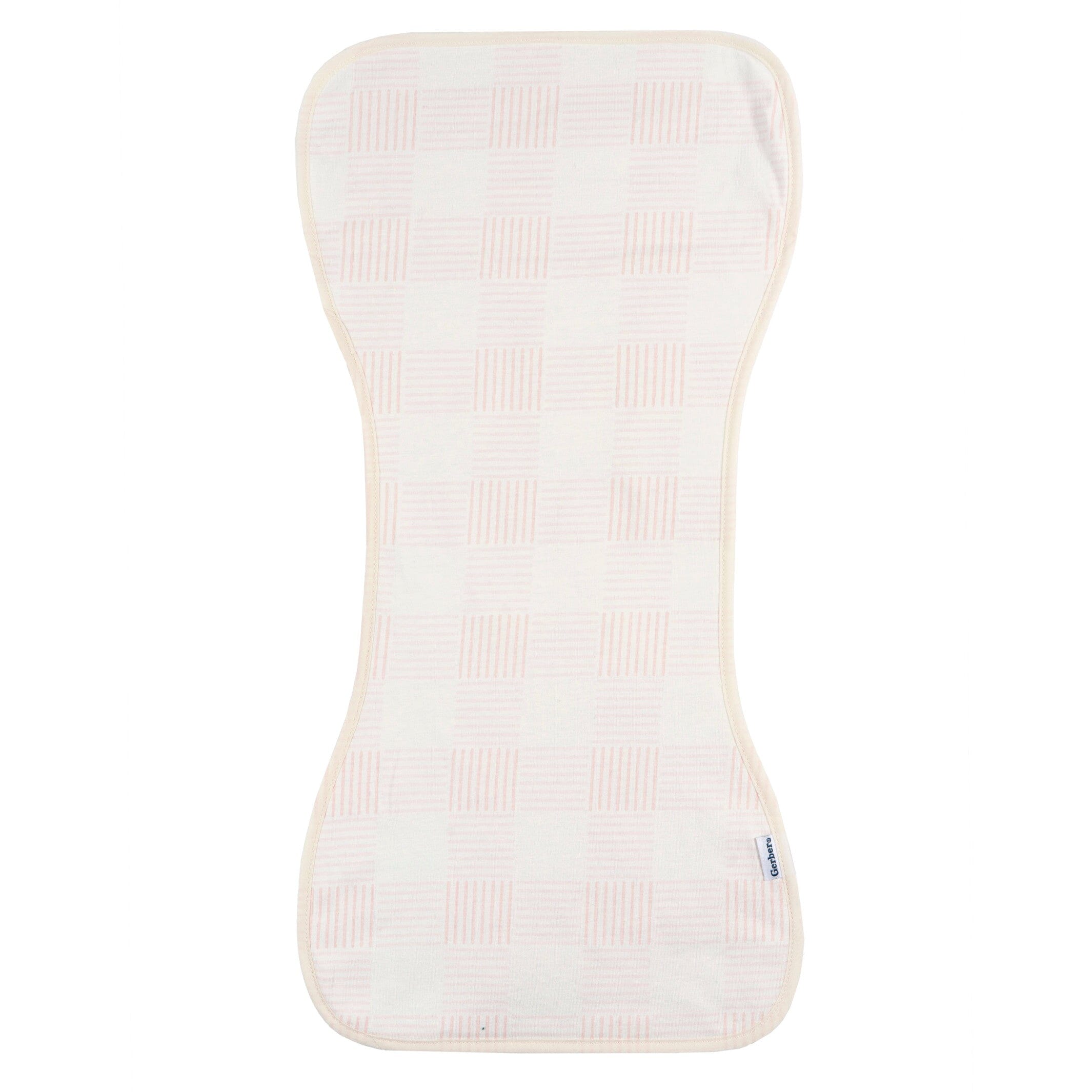 5-Pack Baby Girls Pink Plaid Jersey Burp Cloths - Image 2