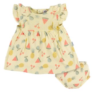 2-Piece Baby Girls Fruit Dress & Diaper Cover Set