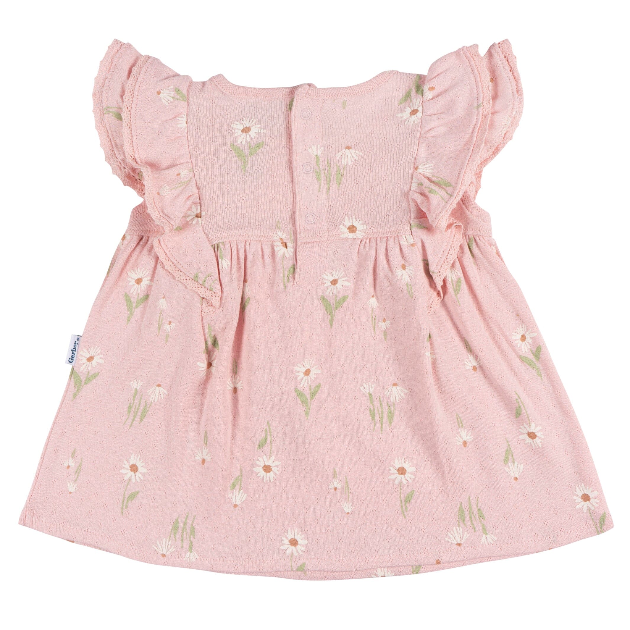 2-Piece Baby Girls Daisies Dress & Diaper Cover Set - Image 6