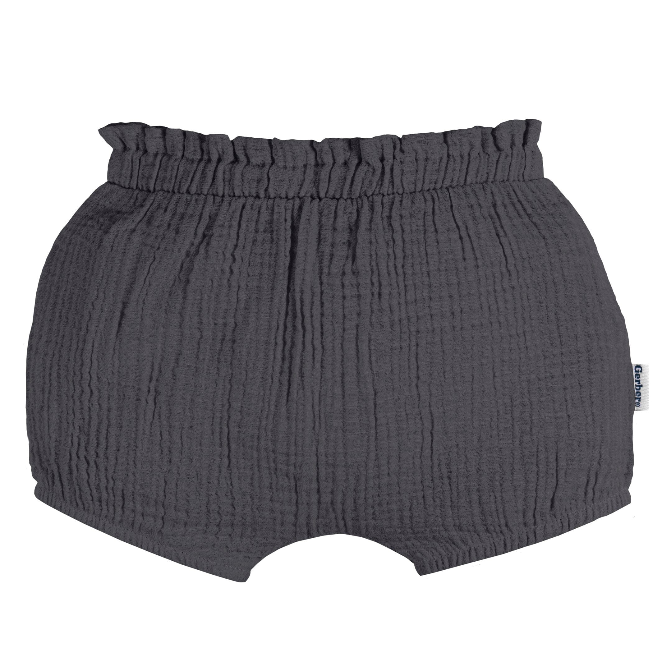 3-Pack Baby Girls Grey, Leopard, & Pink Gauze Bubble Shorts - Image 2