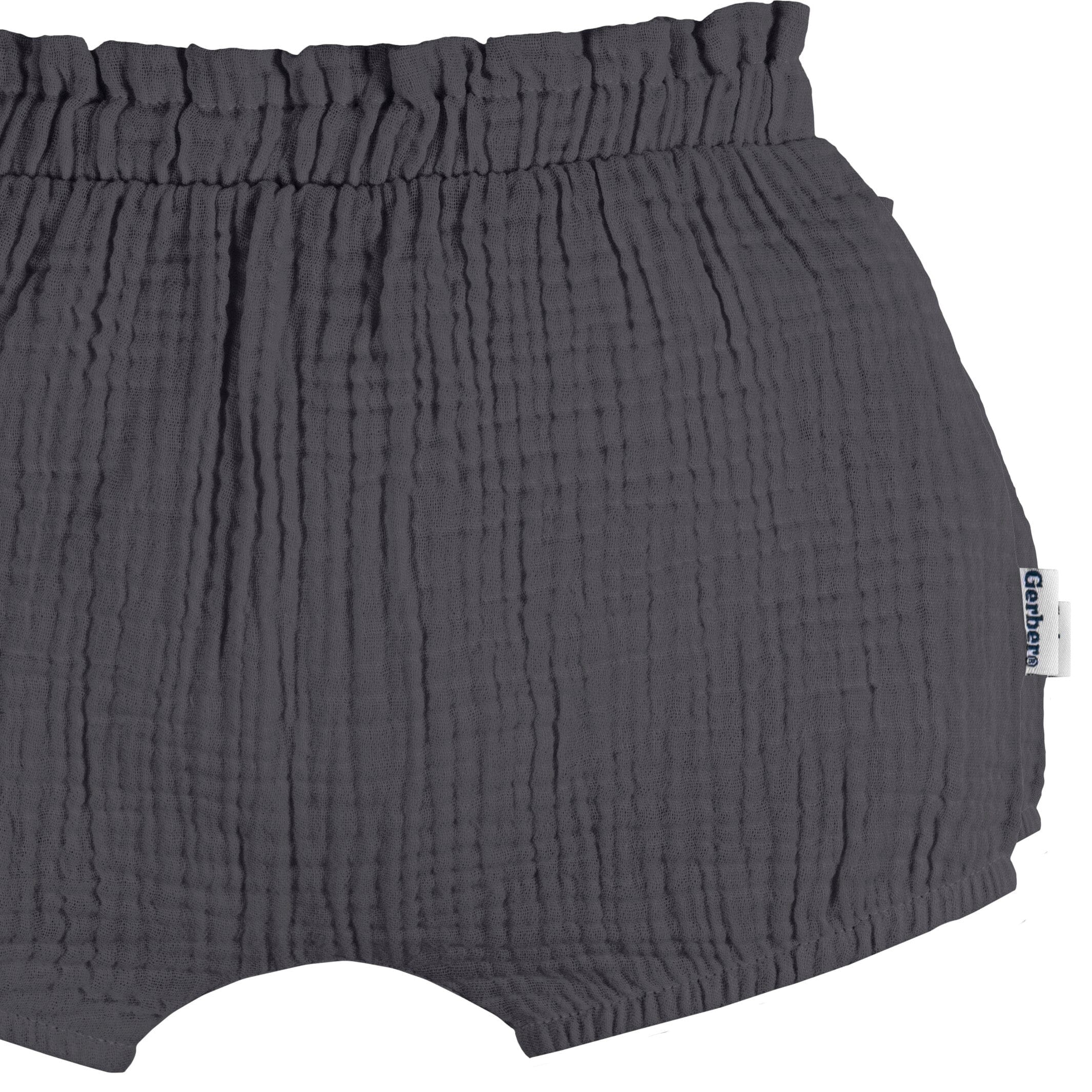 3-Pack Baby Girls Grey, Leopard, & Pink Gauze Bubble Shorts - Image 3