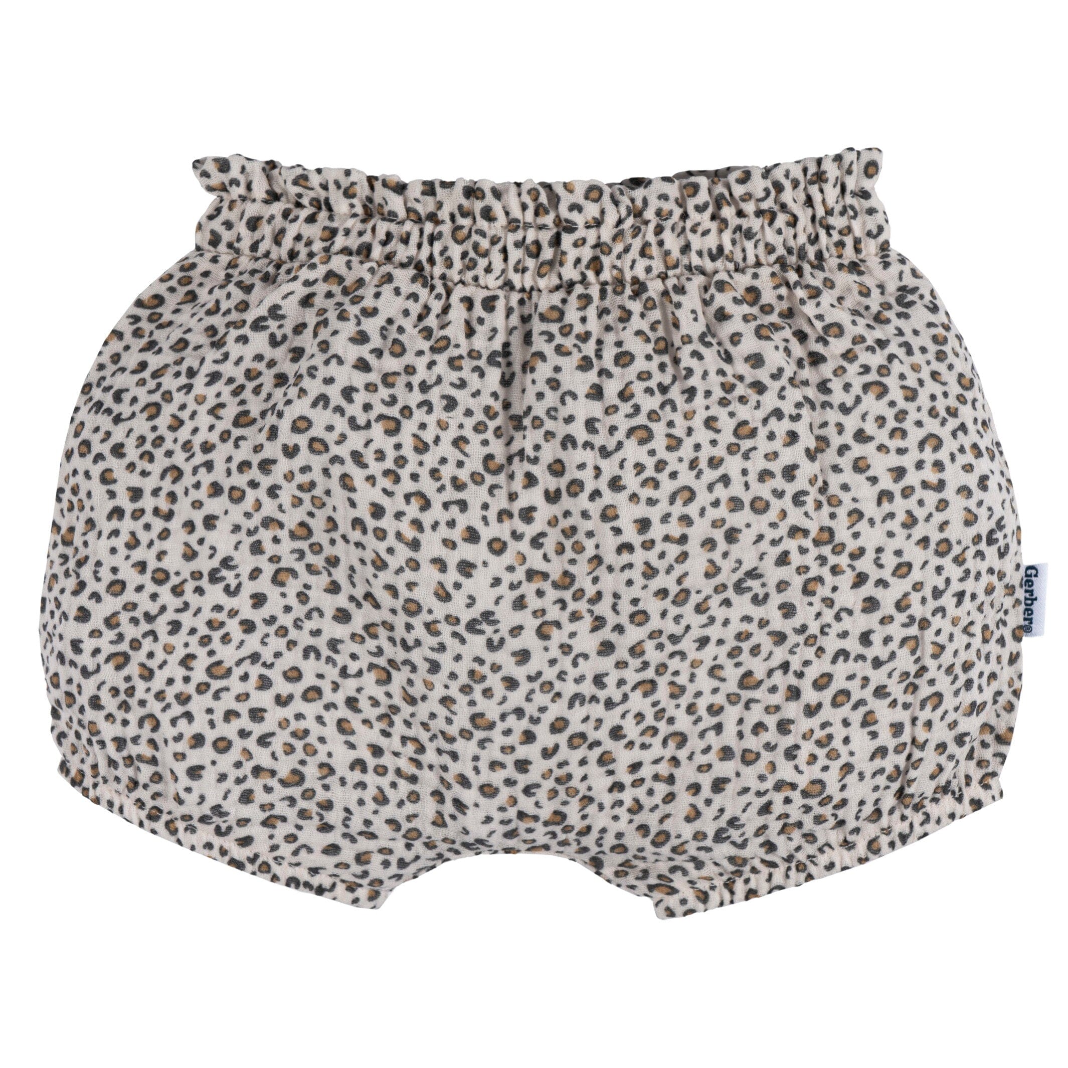 3-Pack Baby Girls Grey, Leopard, & Pink Gauze Bubble Shorts - Image 4