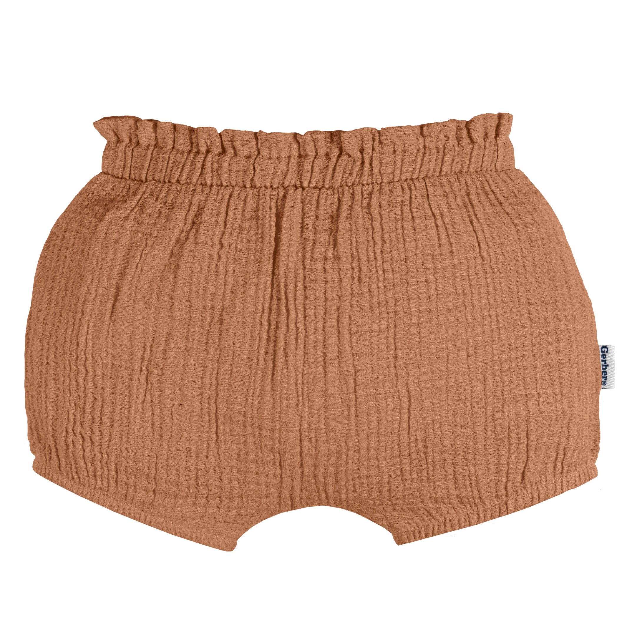 3-Pack Baby Girls White, Black Dot, & Brown Gauze Bubble Shorts - Image 7
