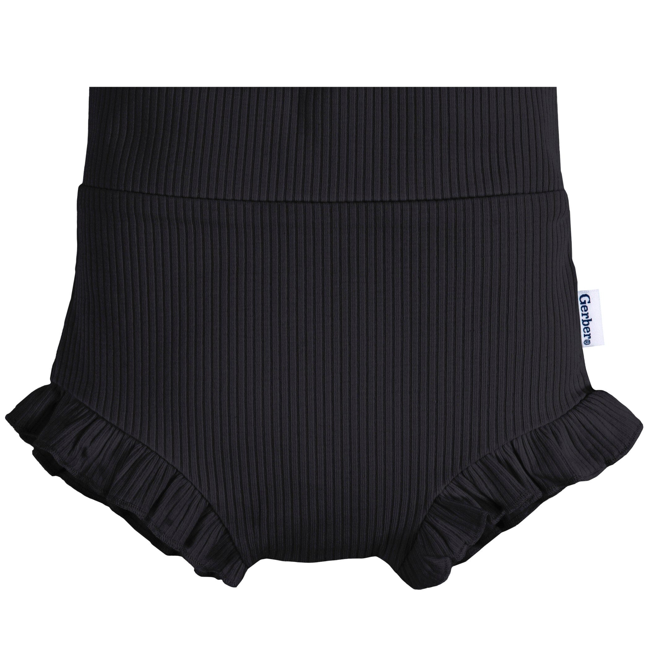 3-Pack Baby Girls Black, Grey Heather, & Ivory Bloomer Shorts - Image 2