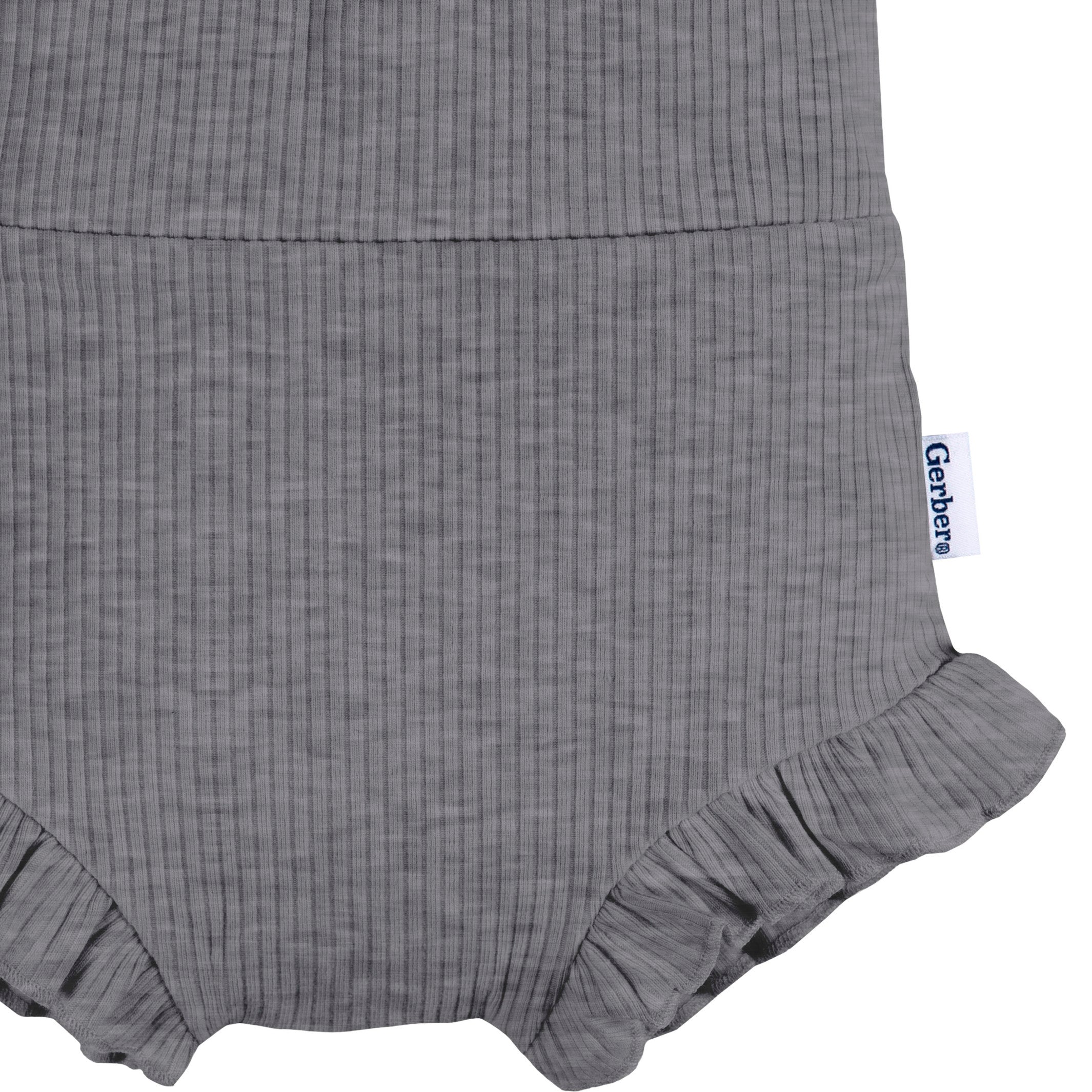 3-Pack Baby Girls Black, Grey Heather, & Ivory Bloomer Shorts - Image 4