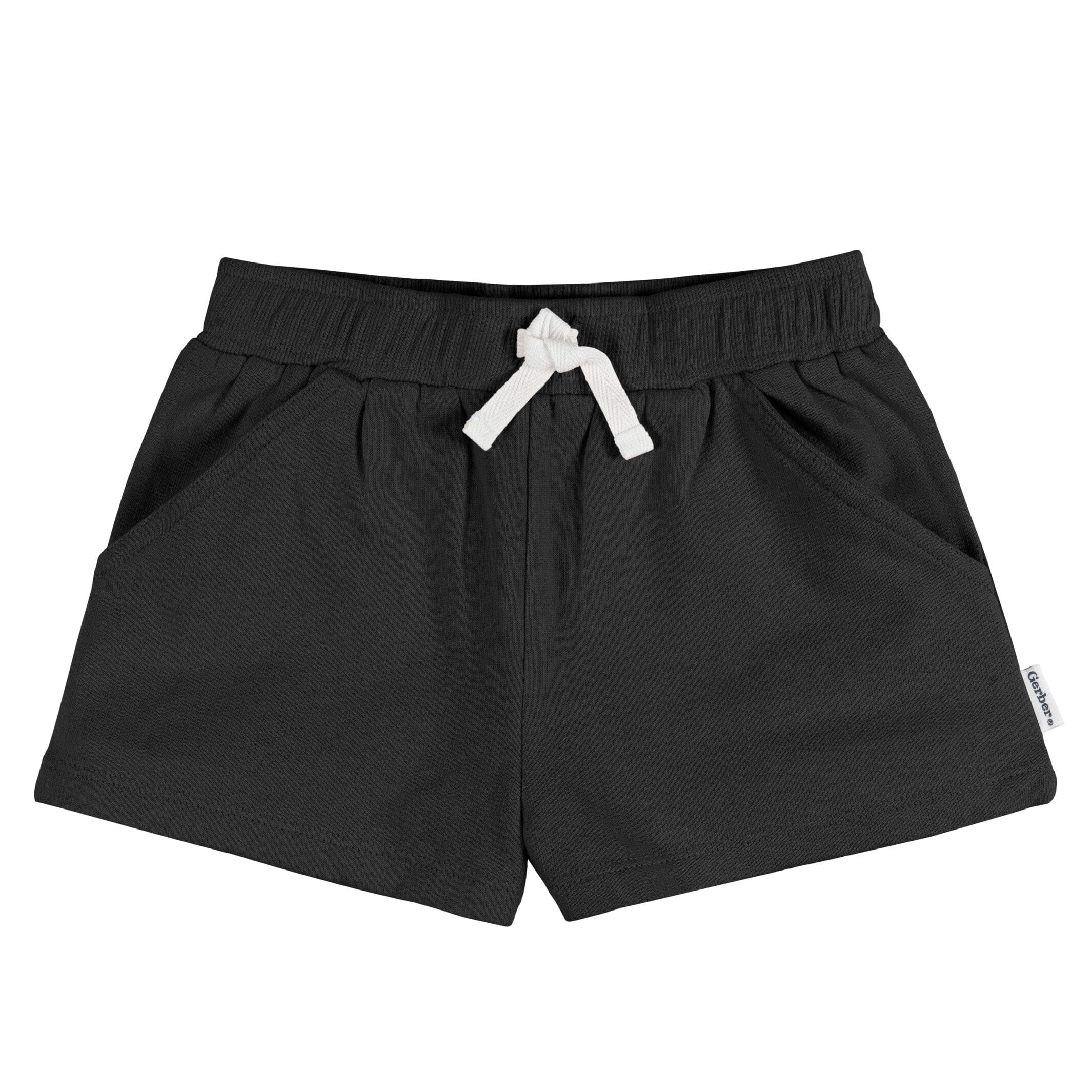 3-Pack Baby & Toddler Girls Black, Pink, & Grey Knit Shorts - Image 2