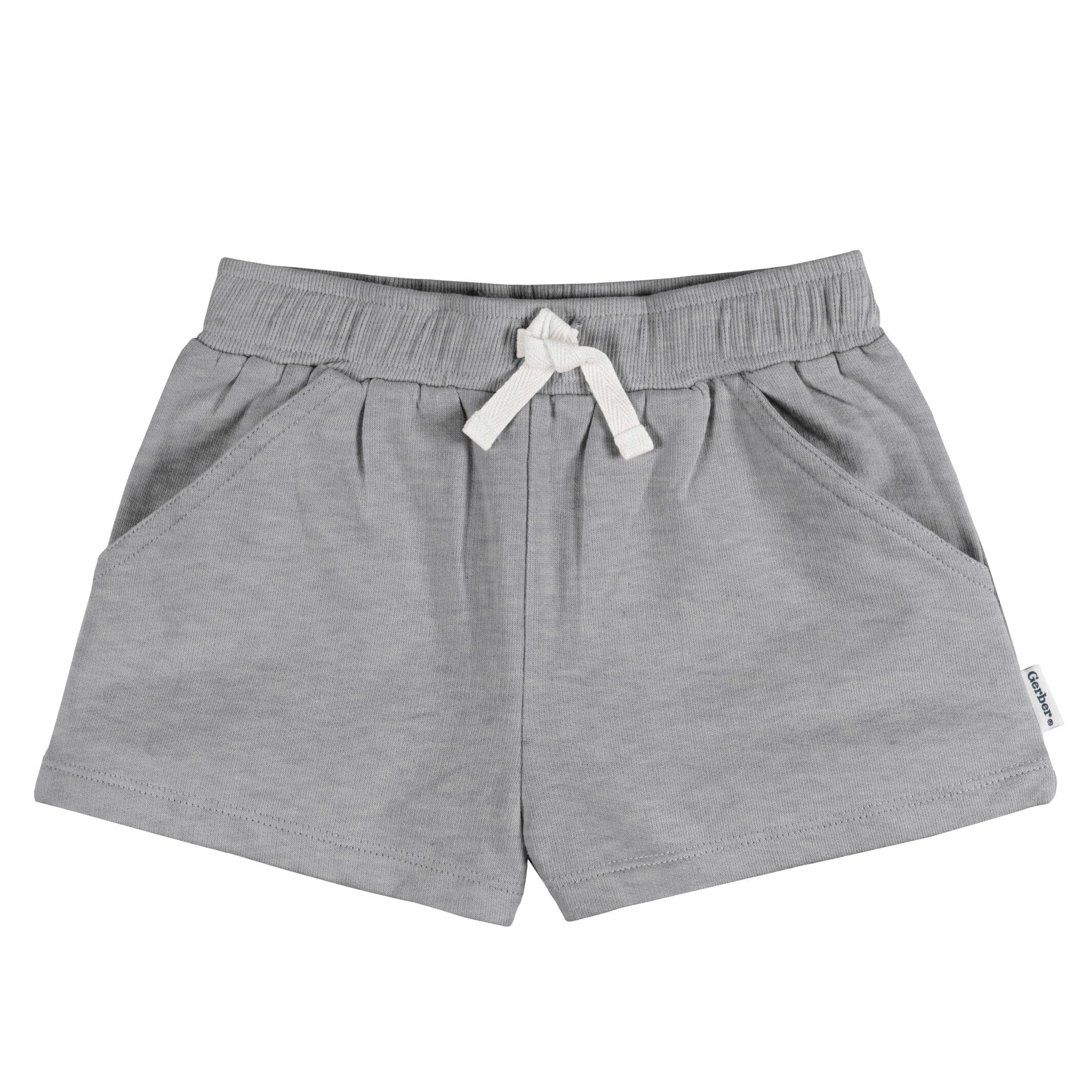 3-Pack Baby & Toddler Girls Black, Pink, & Grey Knit Shorts - Image 5