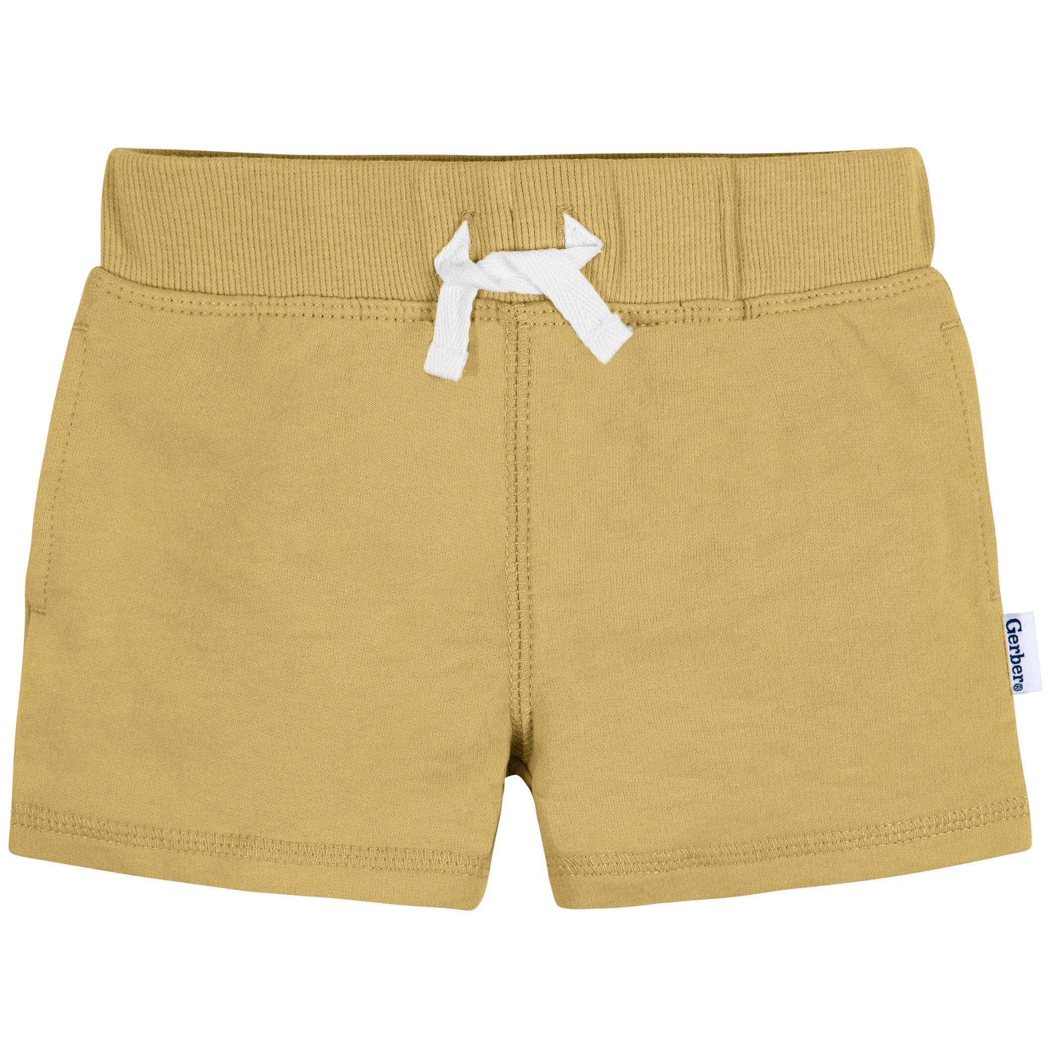 3-Pack Baby & Toddler Boys Tan, Blue, & Green Knit Shorts - Image 3