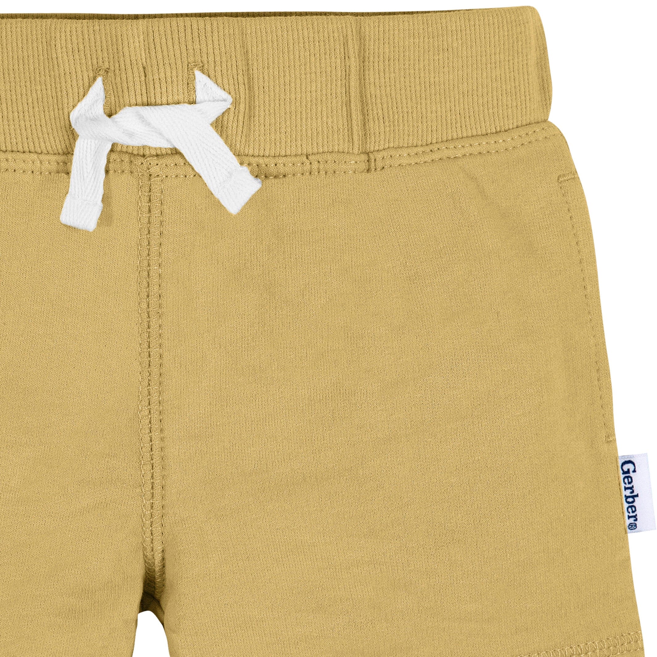 3-Pack Baby & Toddler Boys Tan, Blue, & Green Knit Shorts - Image 4