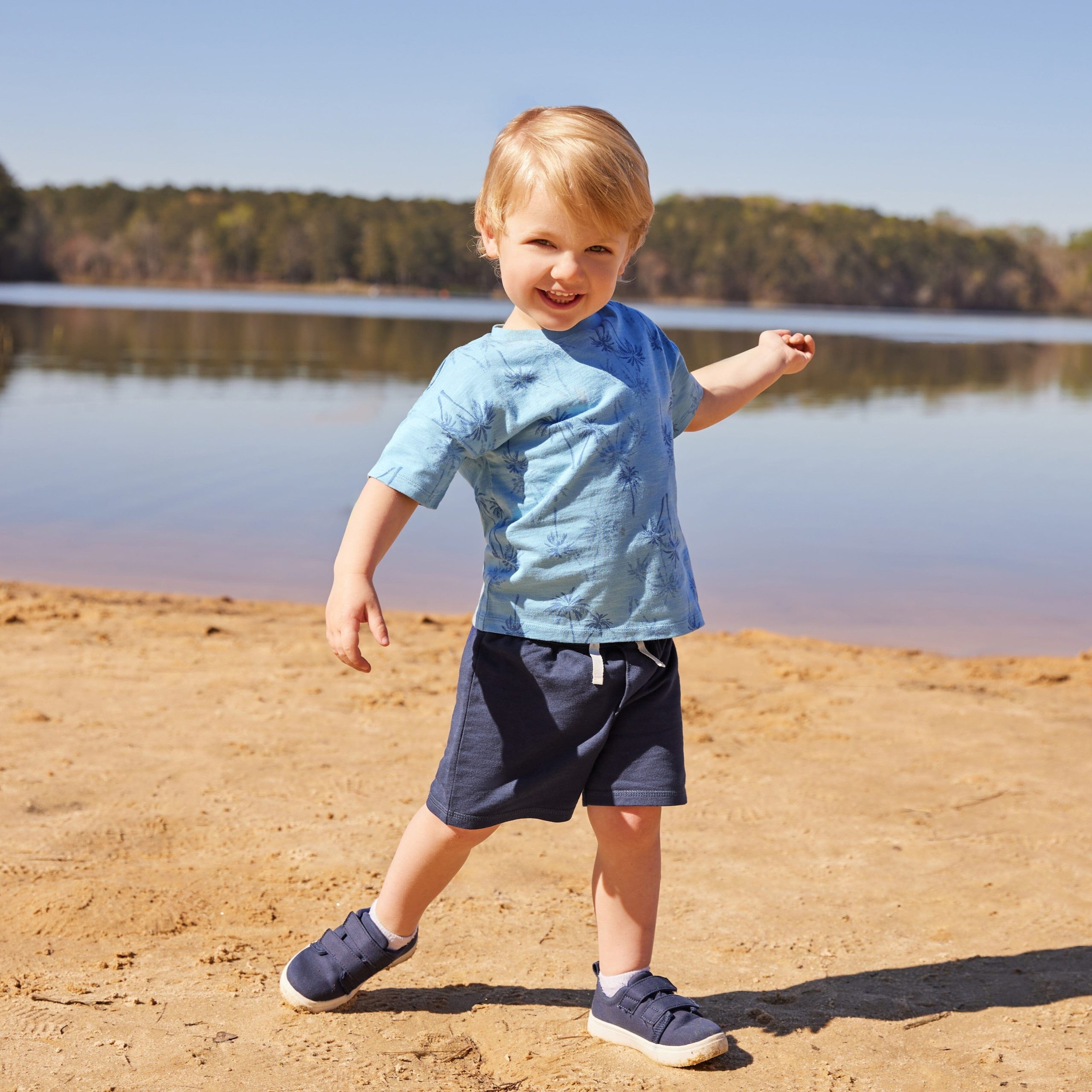 3-Pack Baby & Toddler Boys Blues Knit Shorts - Image 2