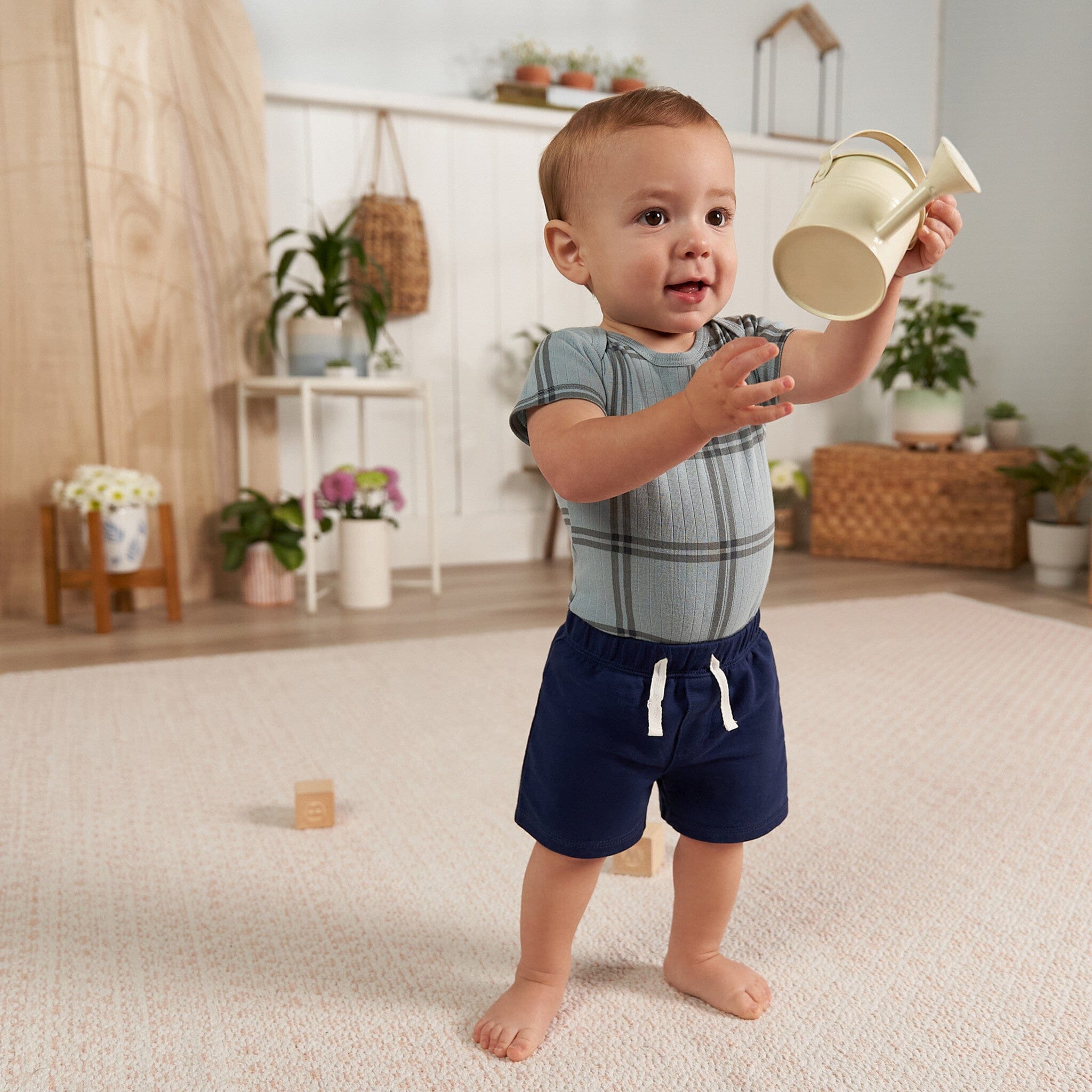 3-Pack Baby & Toddler Boys Blues Knit Shorts - Image 3