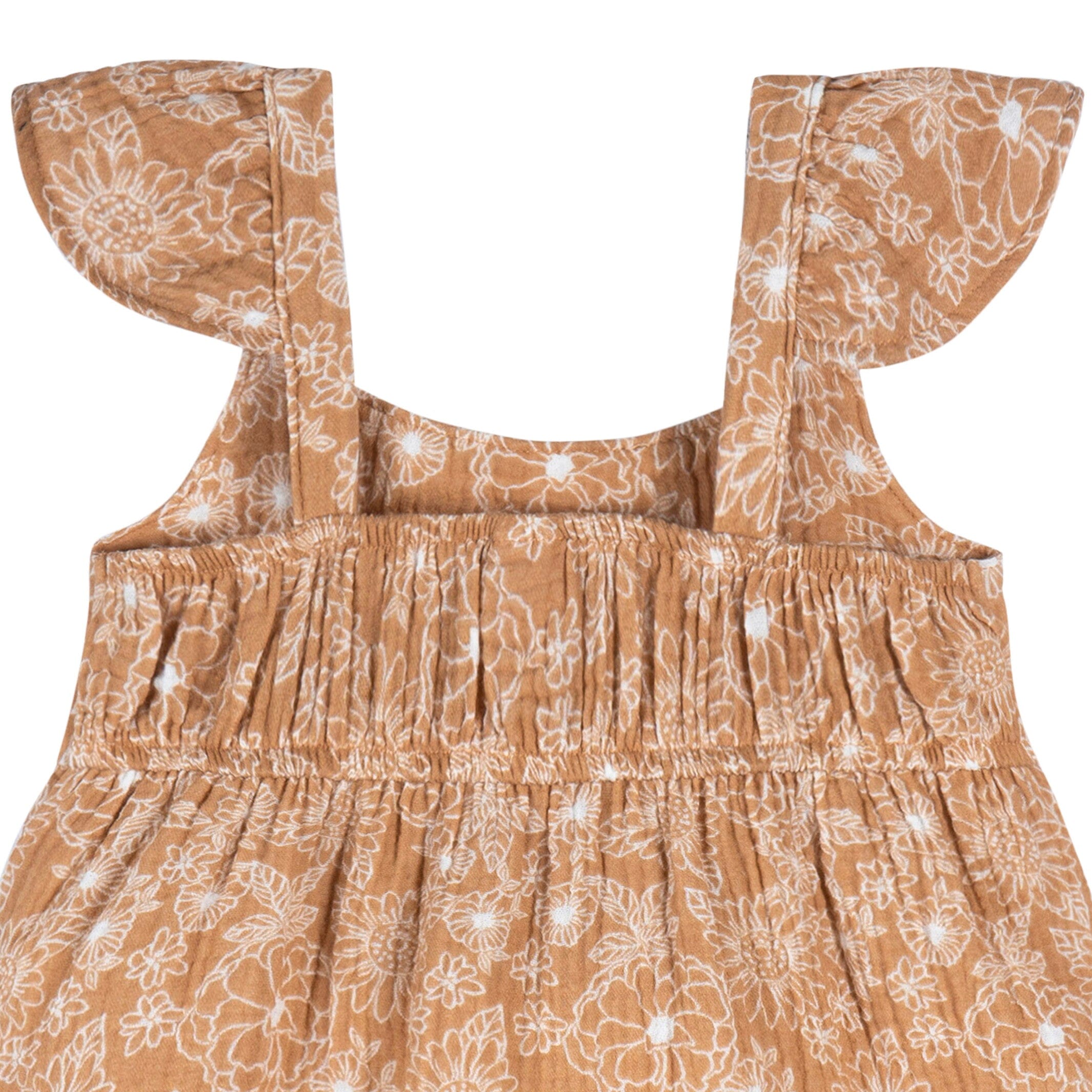Toddler Girls Groovy Floral Tiered Cotton Gauze Dress - Image 6