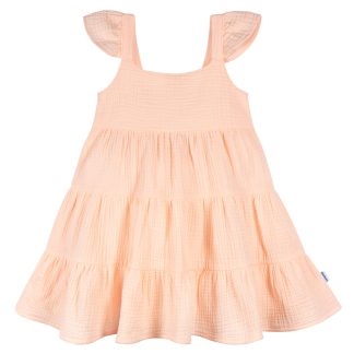 Toddler Girls Blush Tiered Cotton Gauze Dress