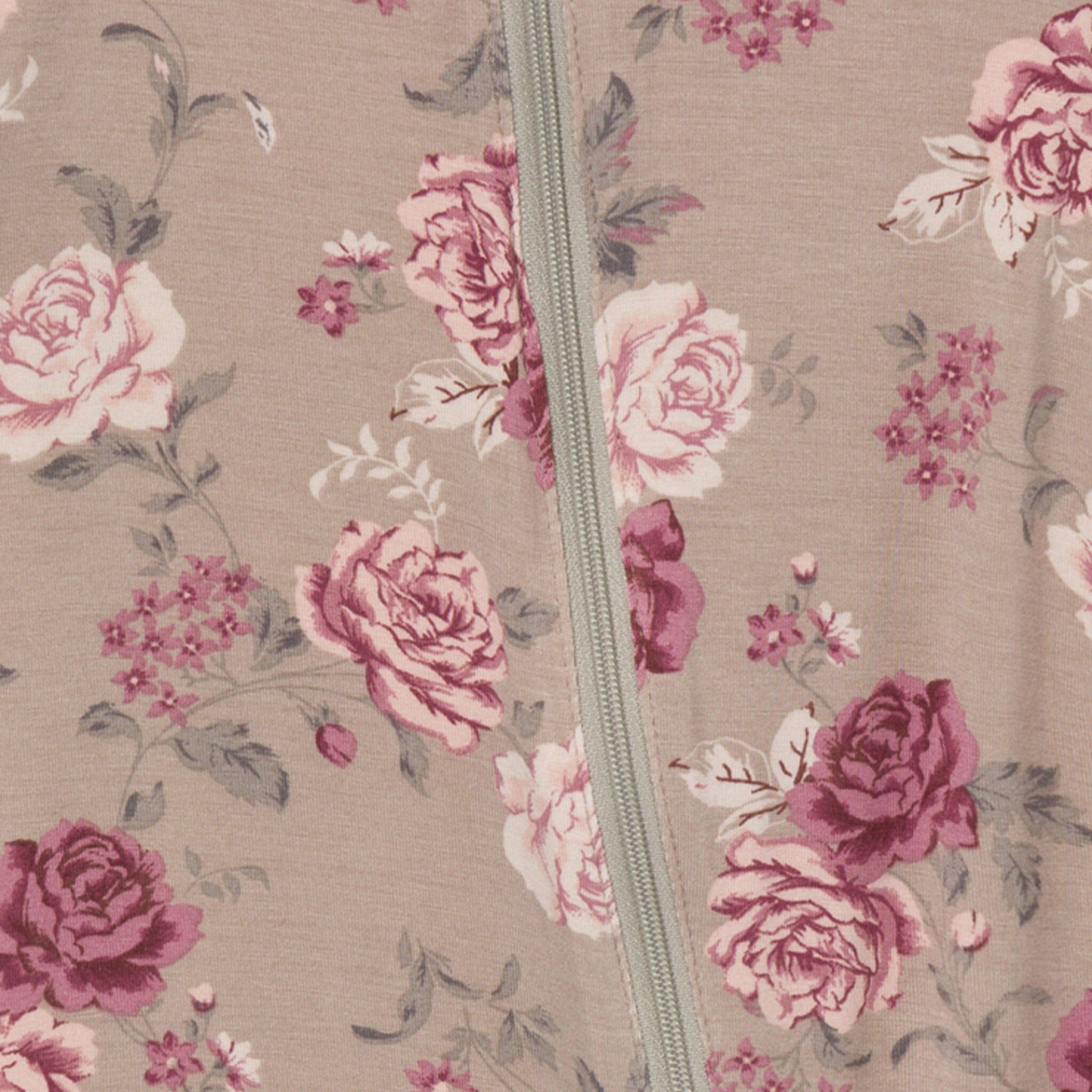 2-Pack Baby Girls Stone Rose/Renaissance Rose Footless Romper - Image 7