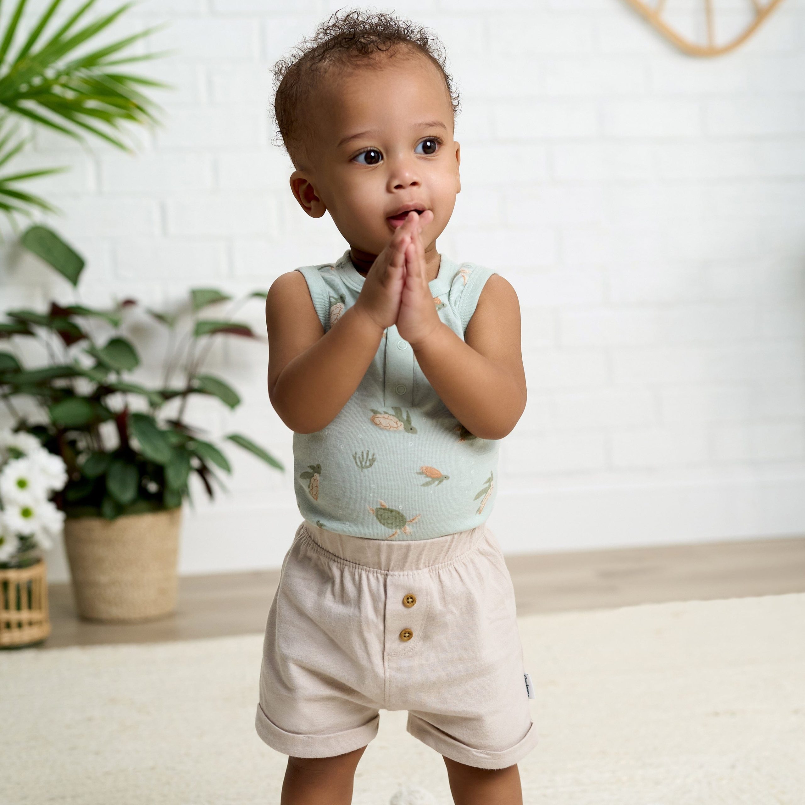 4-Pack Baby Boys Sea Turtles Sleeveless Onesies® Bodysuits - Image 3