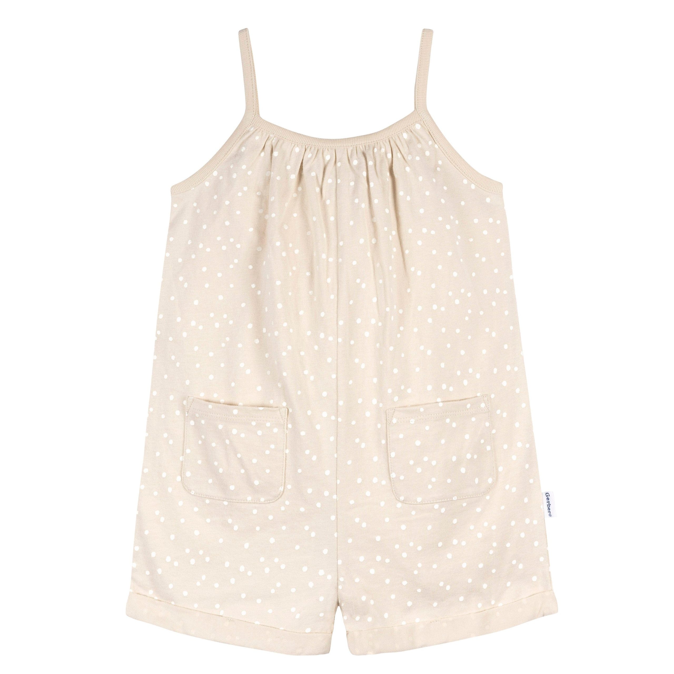 2-Pack Infant and Toddler Girls Rose Pink & Dots Rompers - Image 5