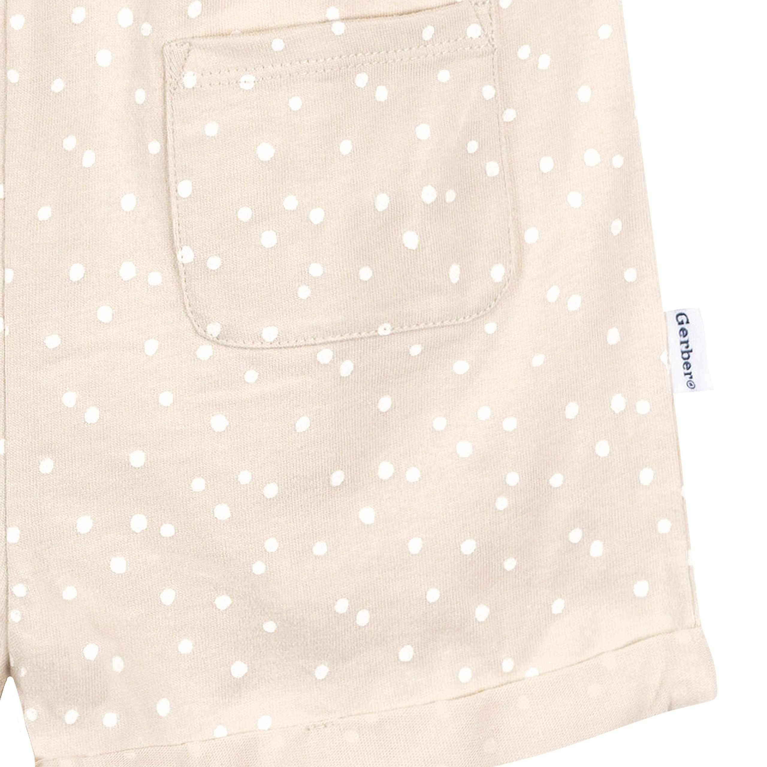 2-Pack Infant and Toddler Girls Rose Pink & Dots Rompers - Image 6