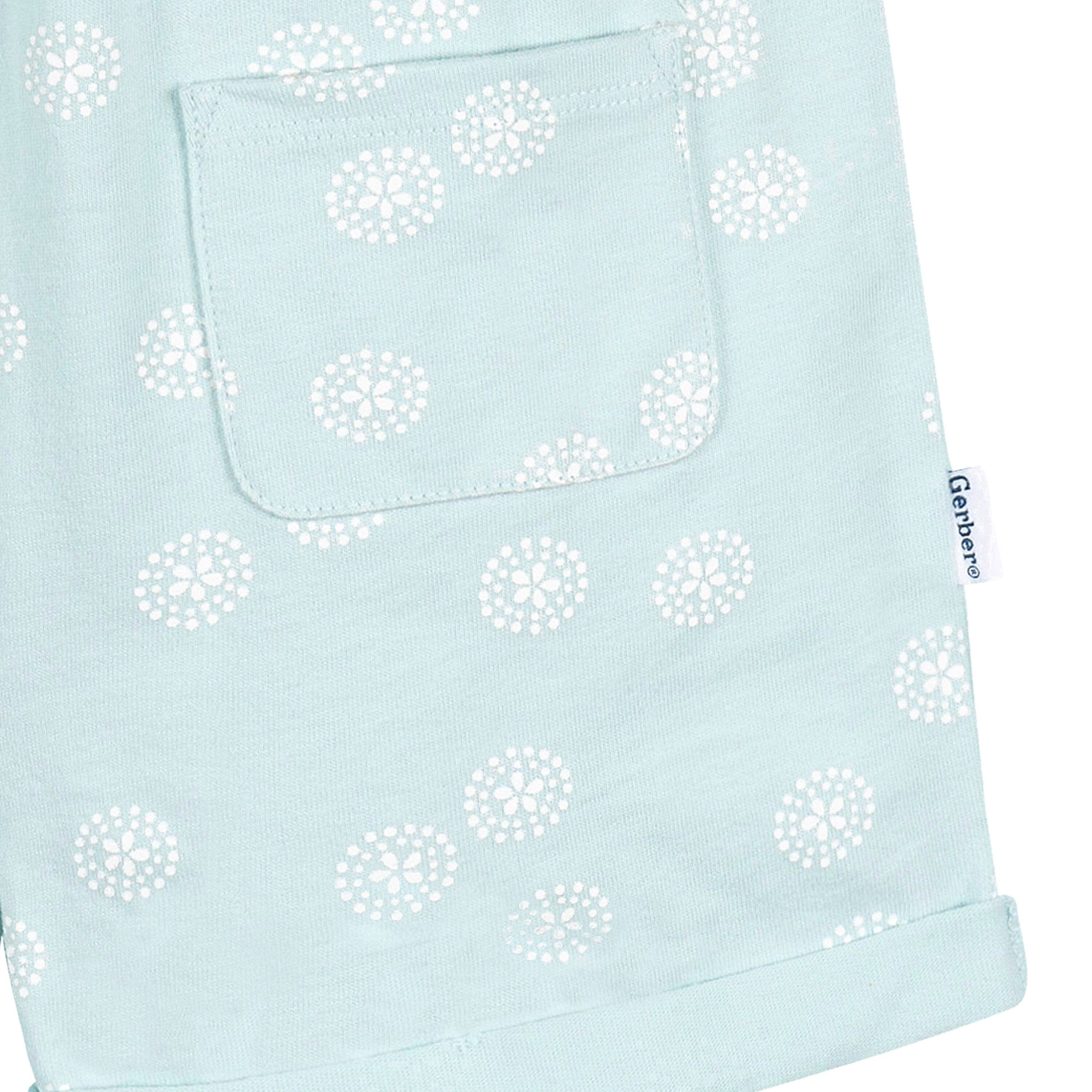 2-Pack Infant and Toddler Girls Light Grey Heather & Sand Dollars Rompers - Image 5
