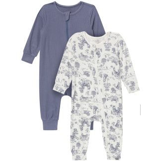 2-Pack Baby Boys Tofu Husky/Flintsone Footless Romper