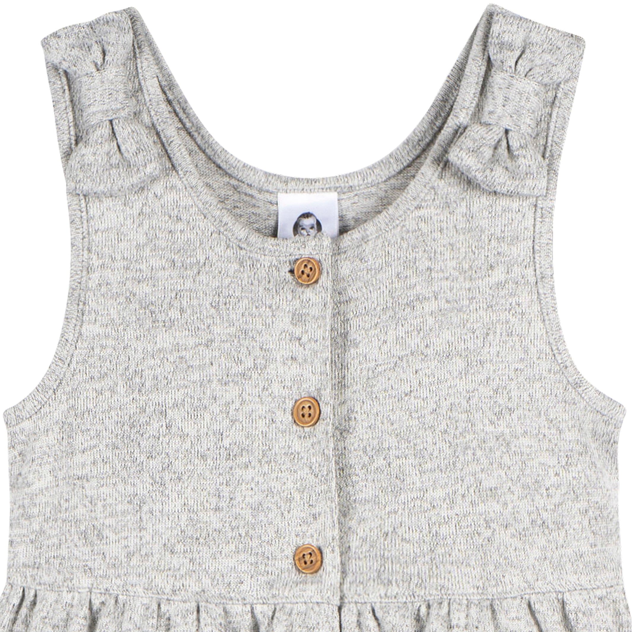 Toddler Girls Light Grey Heather Hacci Romper - Image 3