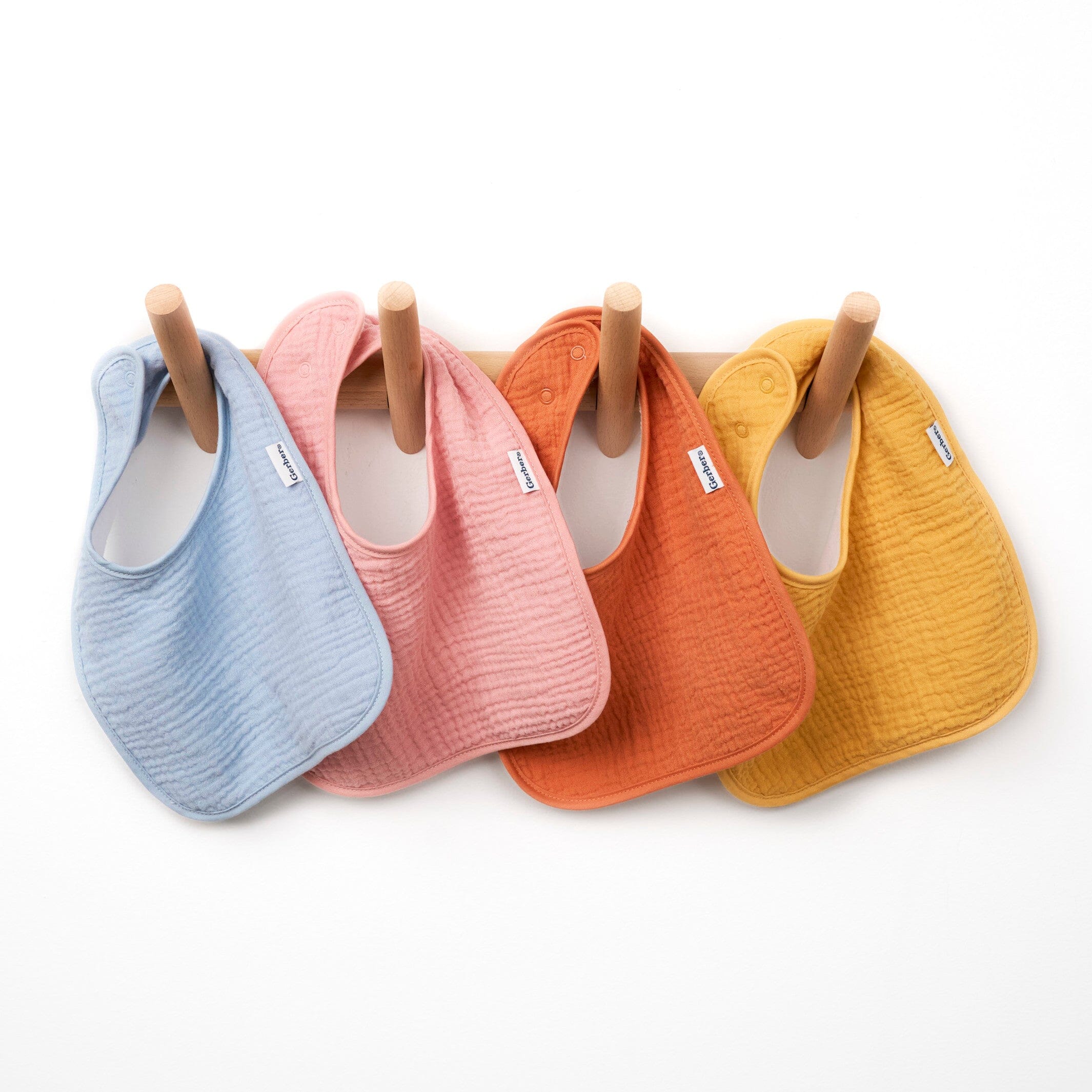 8-Pack Baby Neutral Warm Shades Muslin Drooling Bibs - Image 4