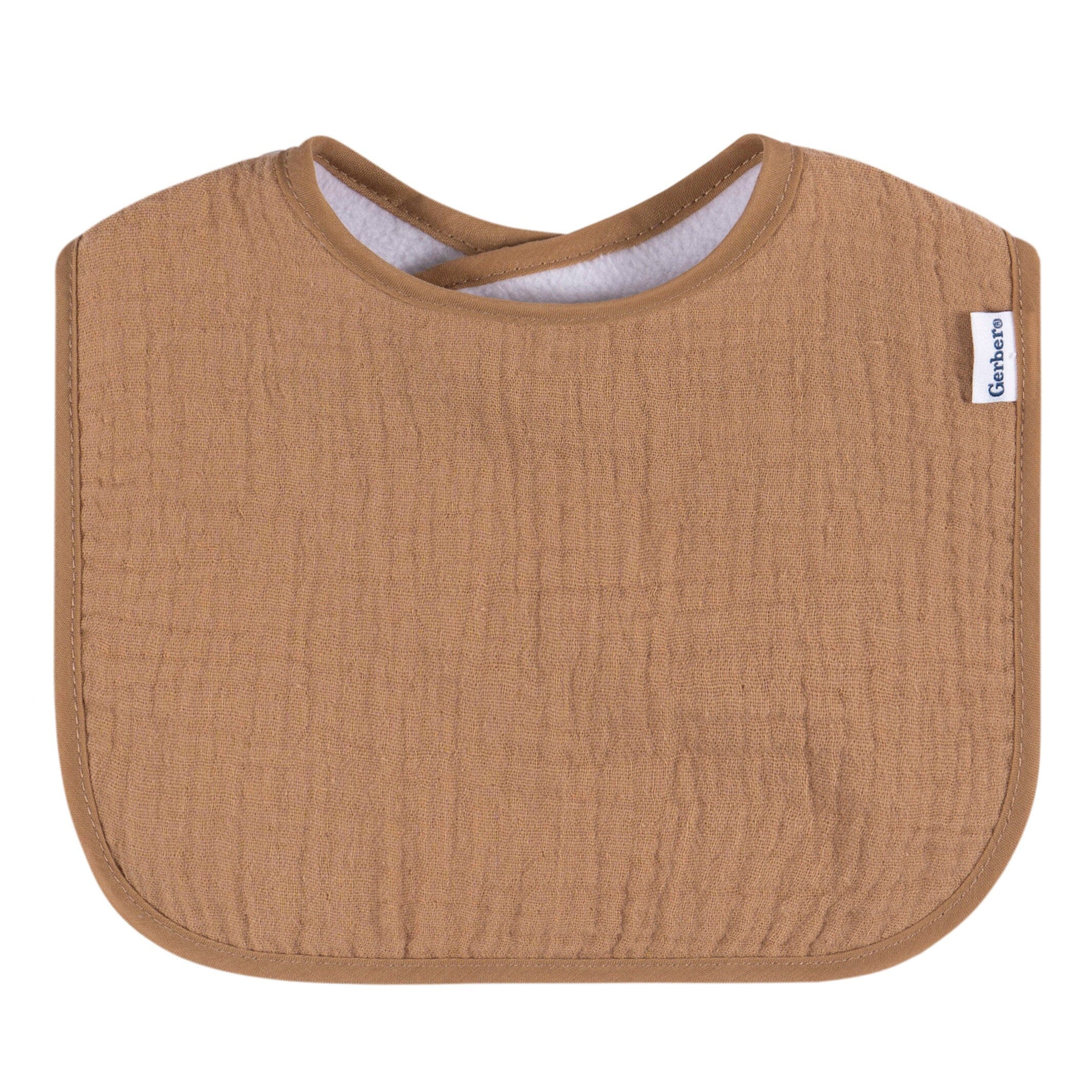 8-Pack Baby Neutral Warm Shades Muslin Drooling Bibs - Image 9