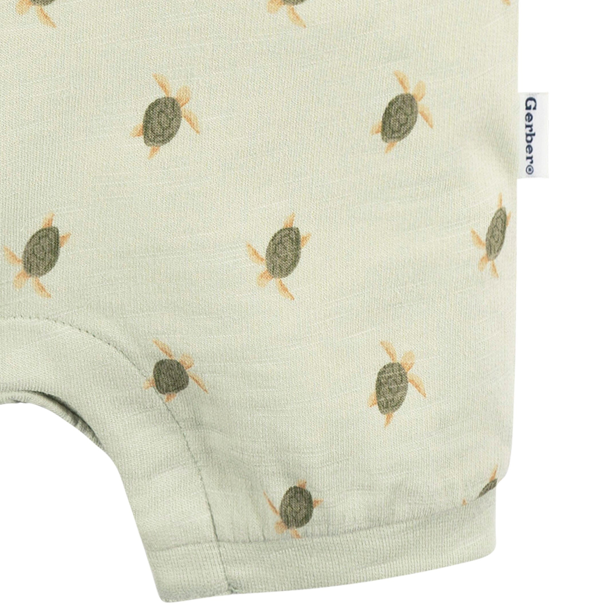 Baby Boys Turtle Collared Romper - Image 3