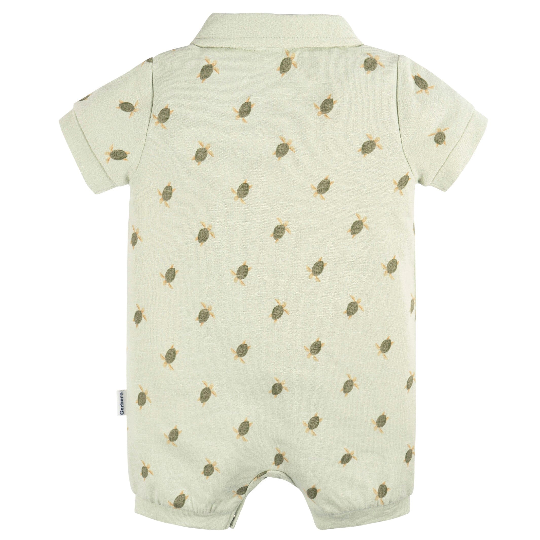 Baby Boys Turtle Collared Romper - Image 4