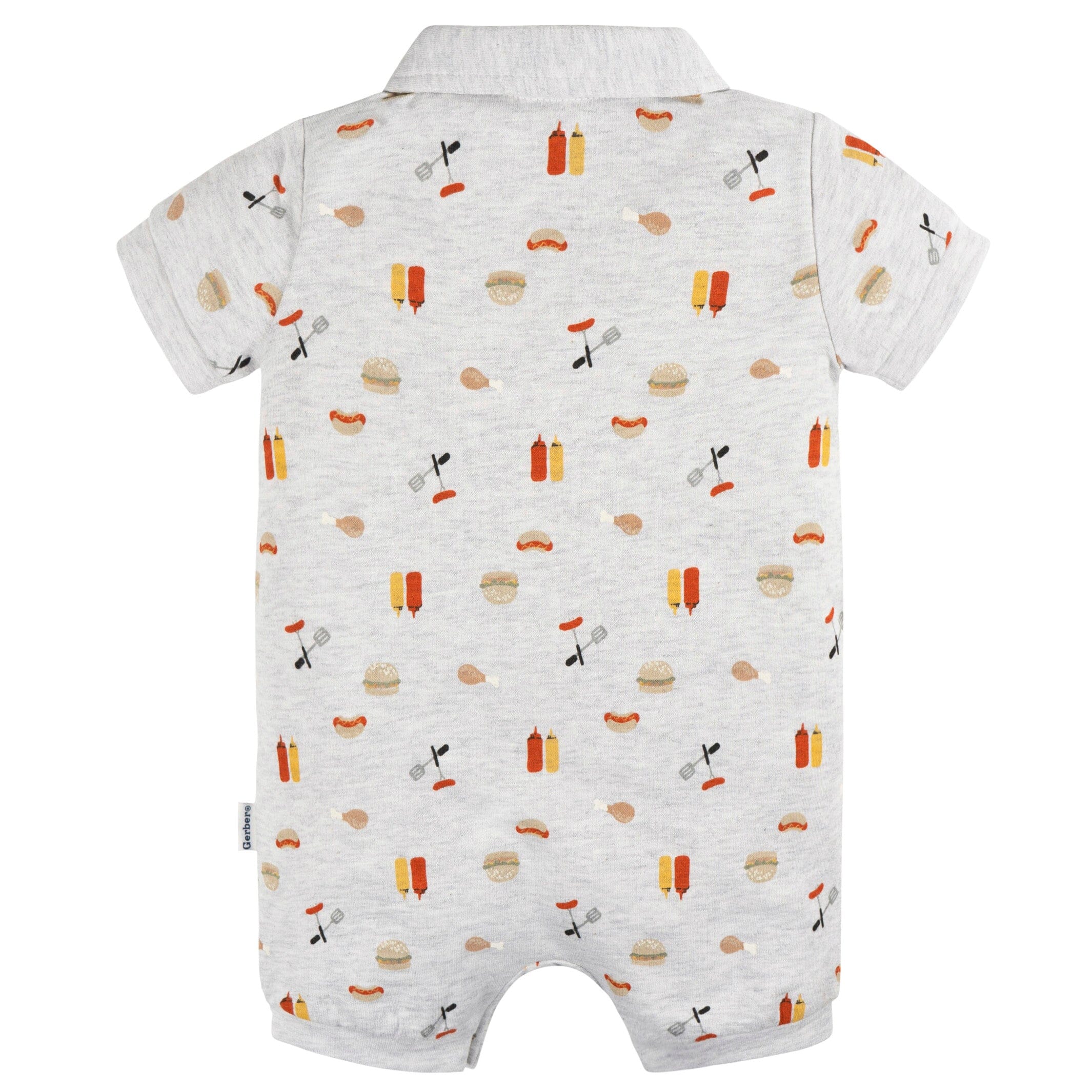 Baby Boys Barbeque Collared Romper - Image 5