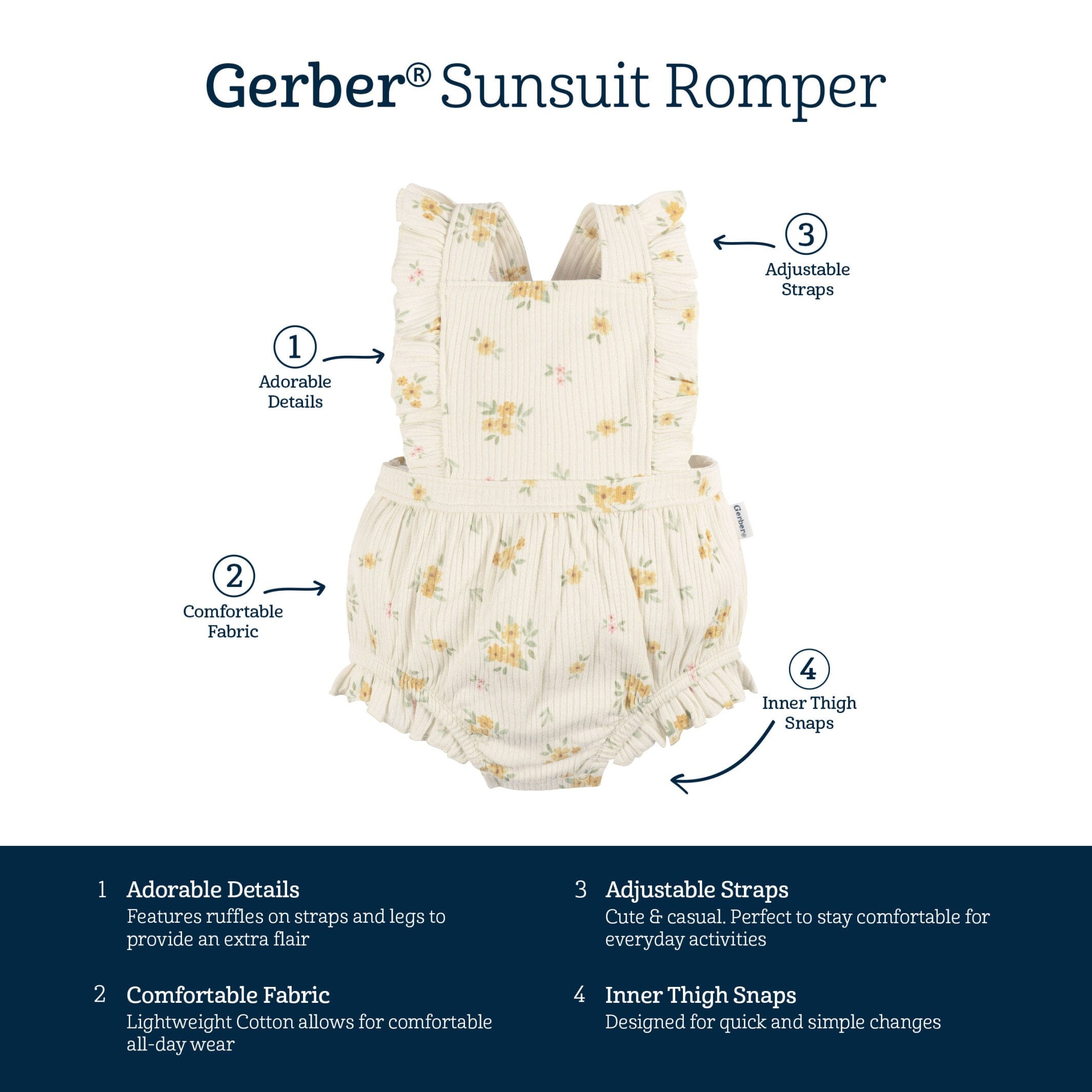 Baby Girls Bouquets Bubble Romper - Image 6