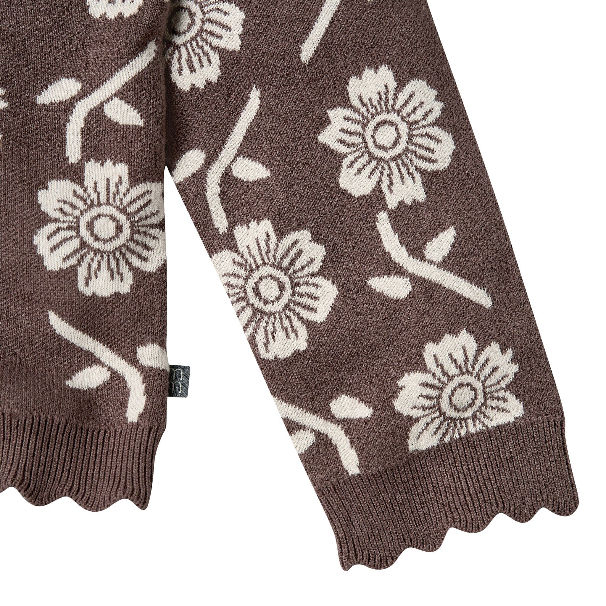 2-Piece Infant & Kid Girls Cacao Jacquard Sweater & Pant Set - Image 4