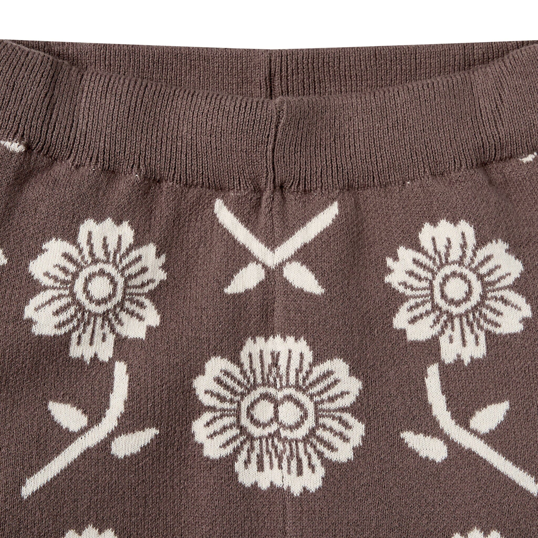 2-Piece Infant & Kid Girls Cacao Jacquard Sweater & Pant Set - Image 6