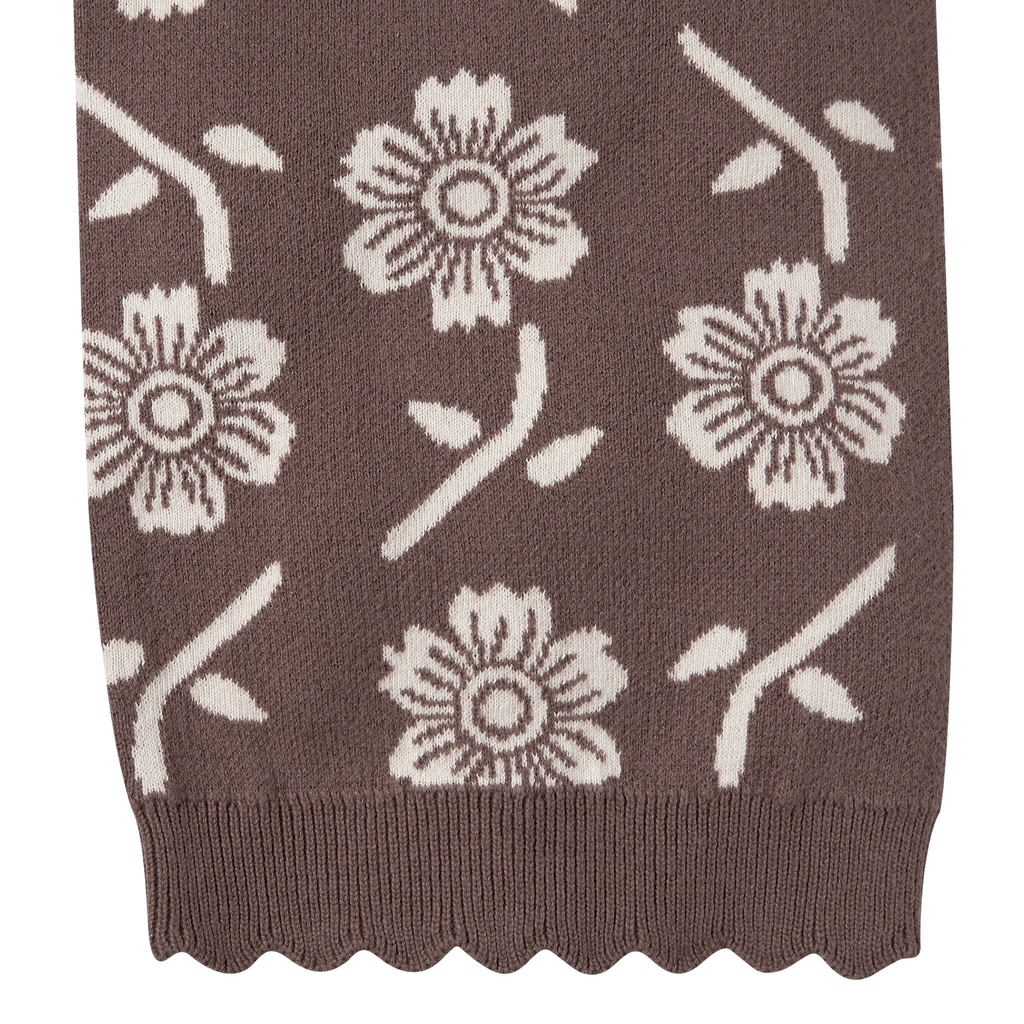2-Piece Infant & Kid Girls Cacao Jacquard Sweater & Pant Set - Image 7