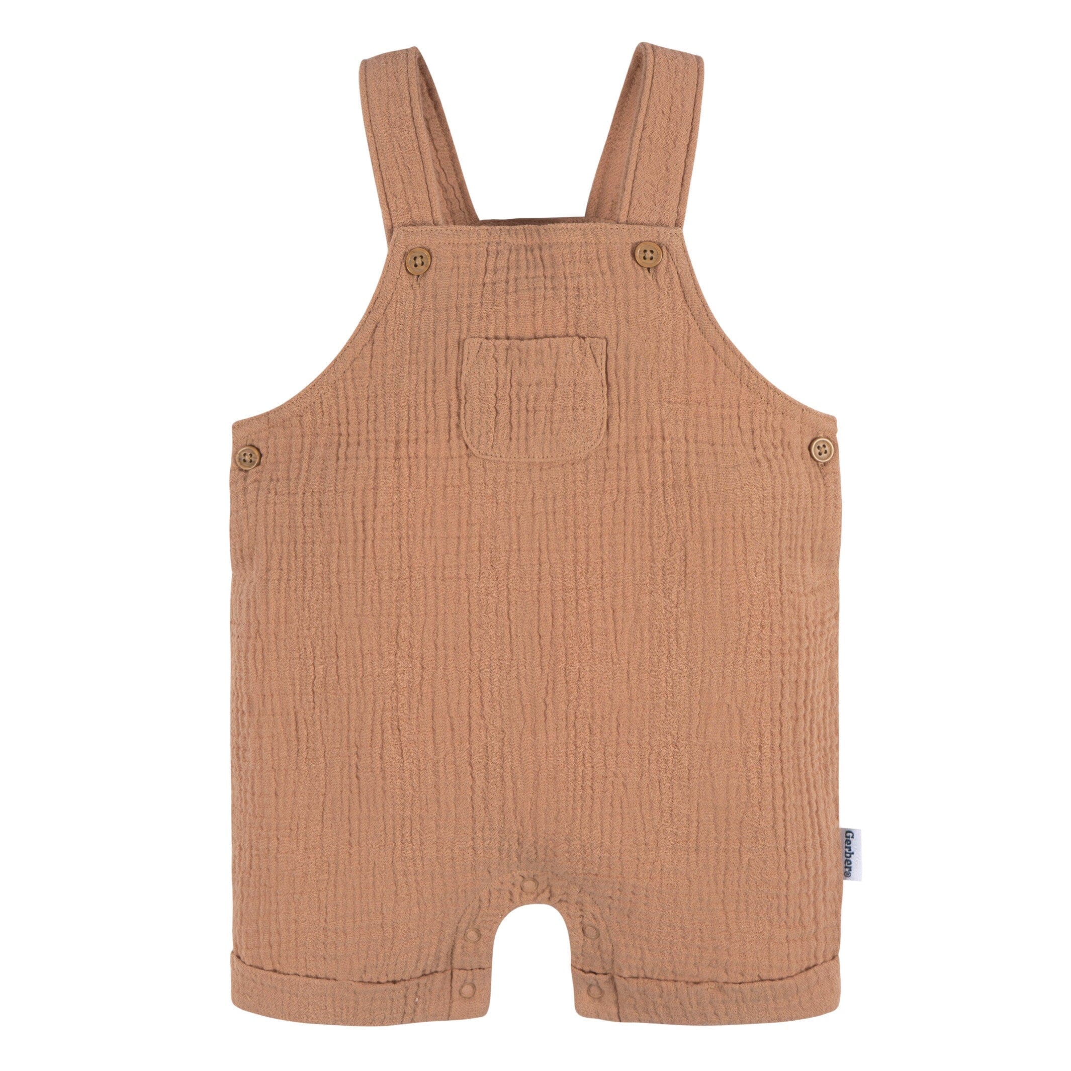 2-Piece Baby Neutral Dots Cotton Gauze Overall Romper and T-Shirt Set - Image 4