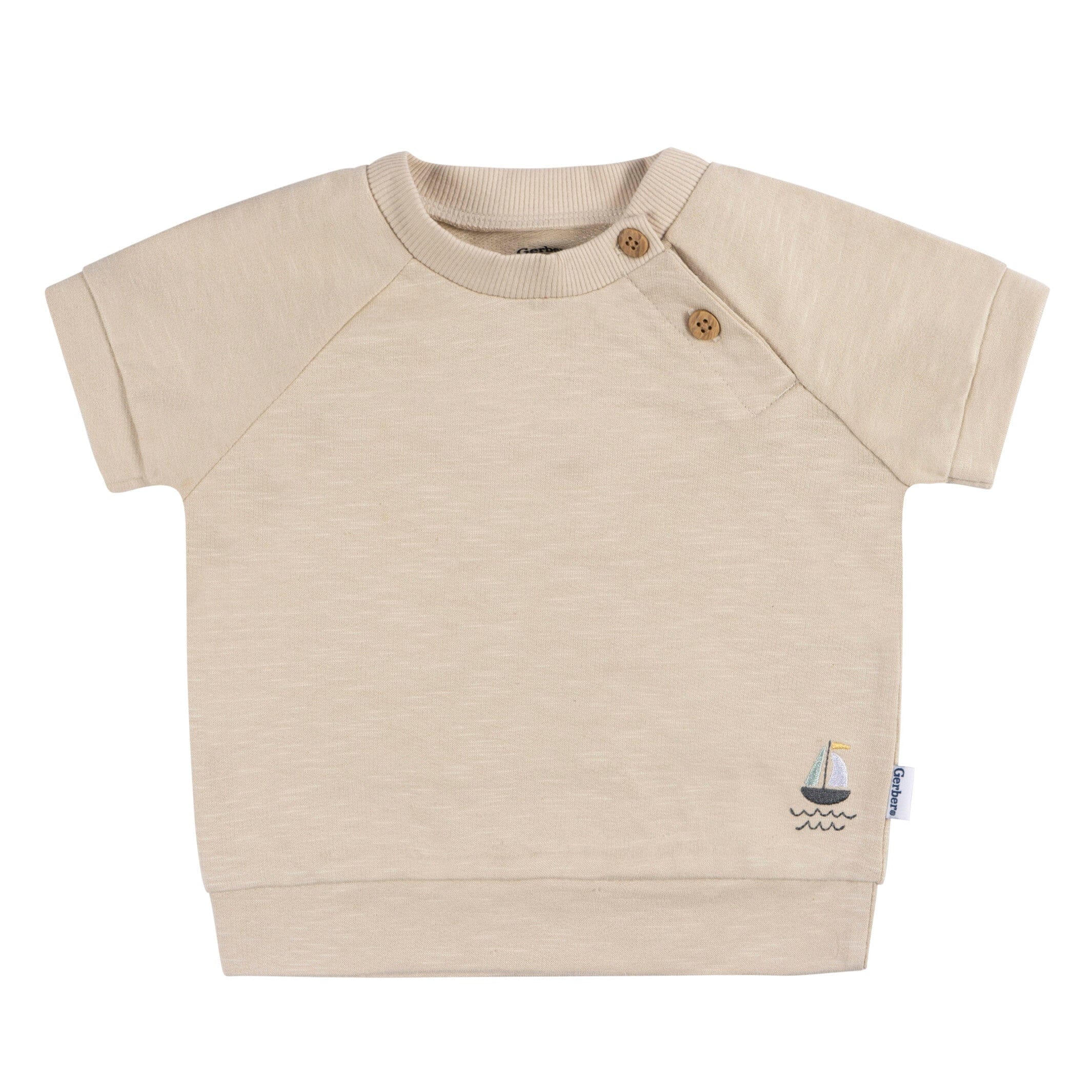 2-Piece Baby Boys Sailboats T-Shirt and Shorts Set - Image 2
