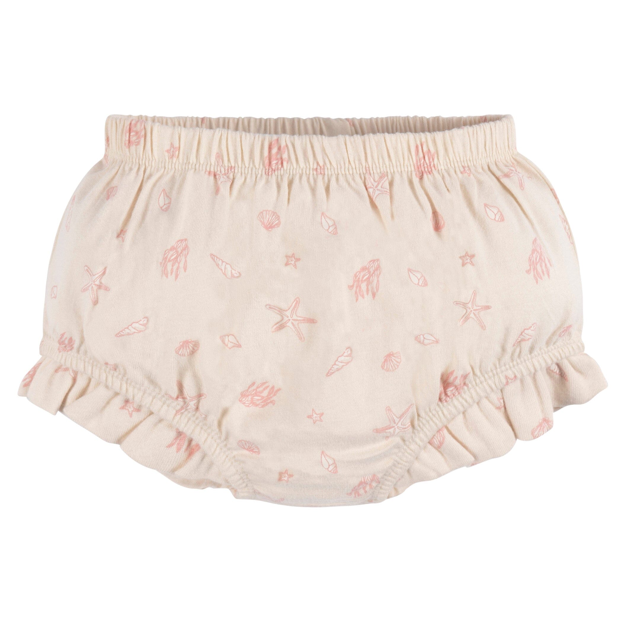 2-Piece Baby Girls Seashells Tank Top and Diaper Cover Set - Image 3