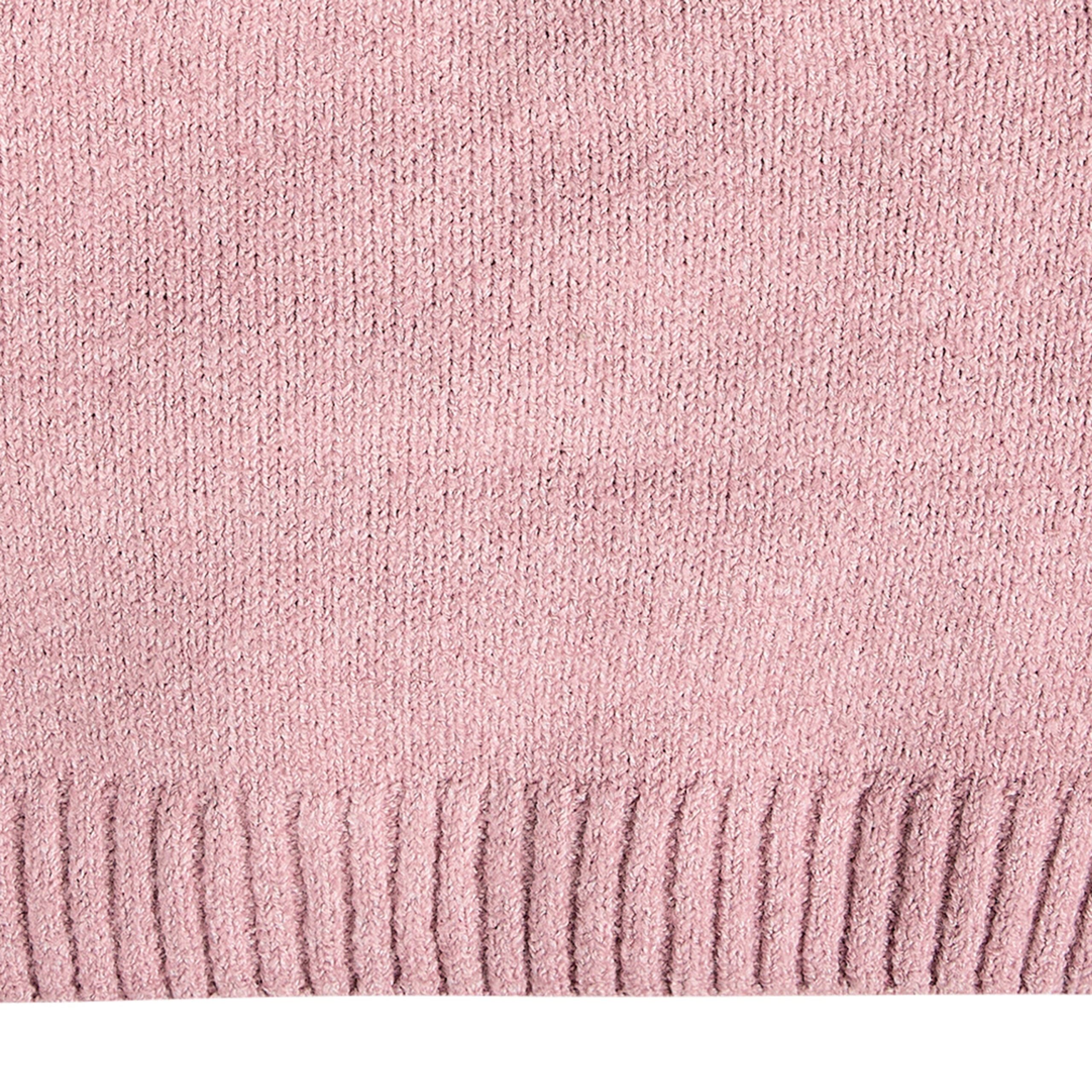 Toddler & Kid Girls Mauve Horses Jacquard Knit Sweater - Image 4