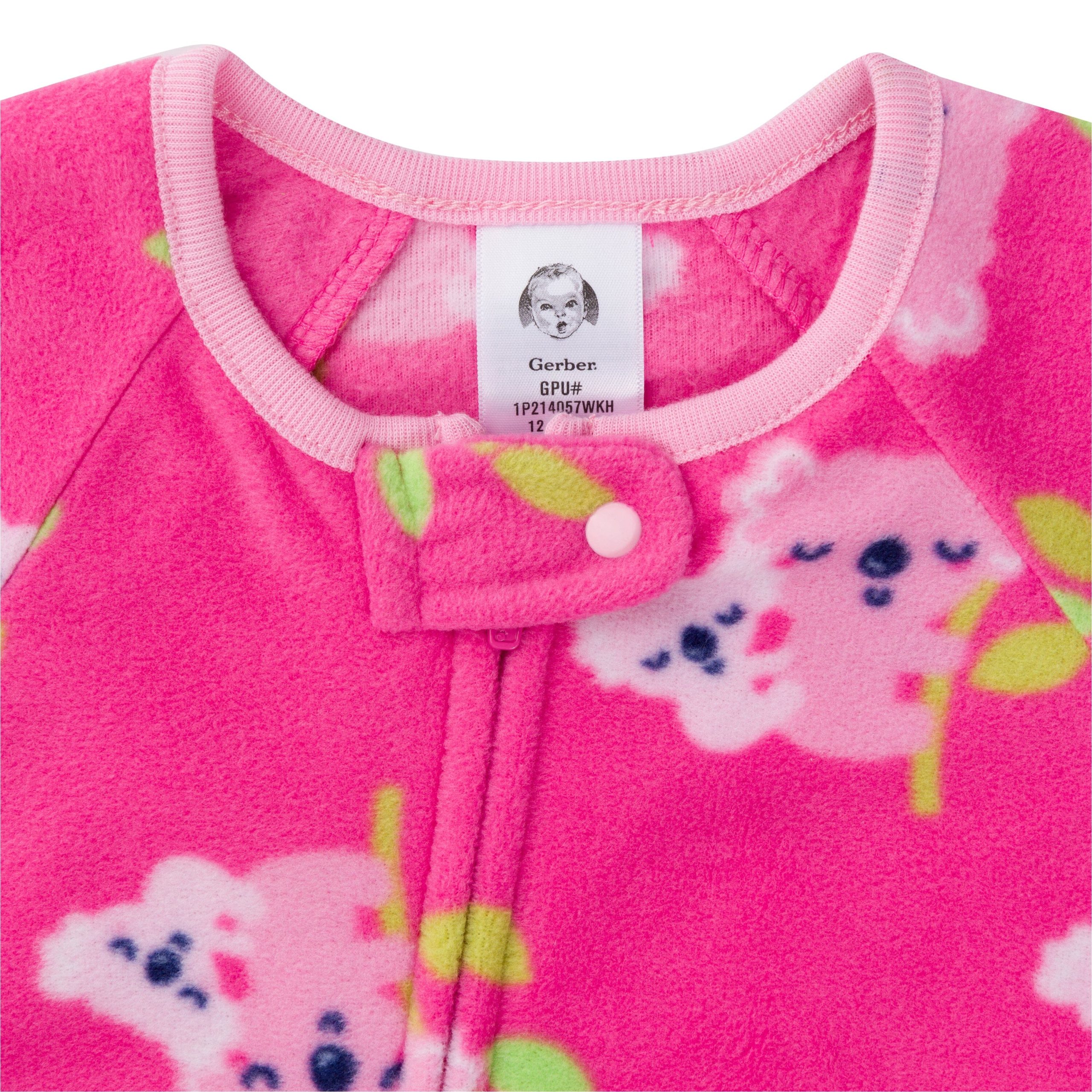 Baby Girls Koala Fleece Pajamas - Image 2