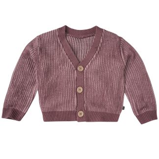 Infant & Kids Girls Dusty Rose Fisherman Rib Cardigan