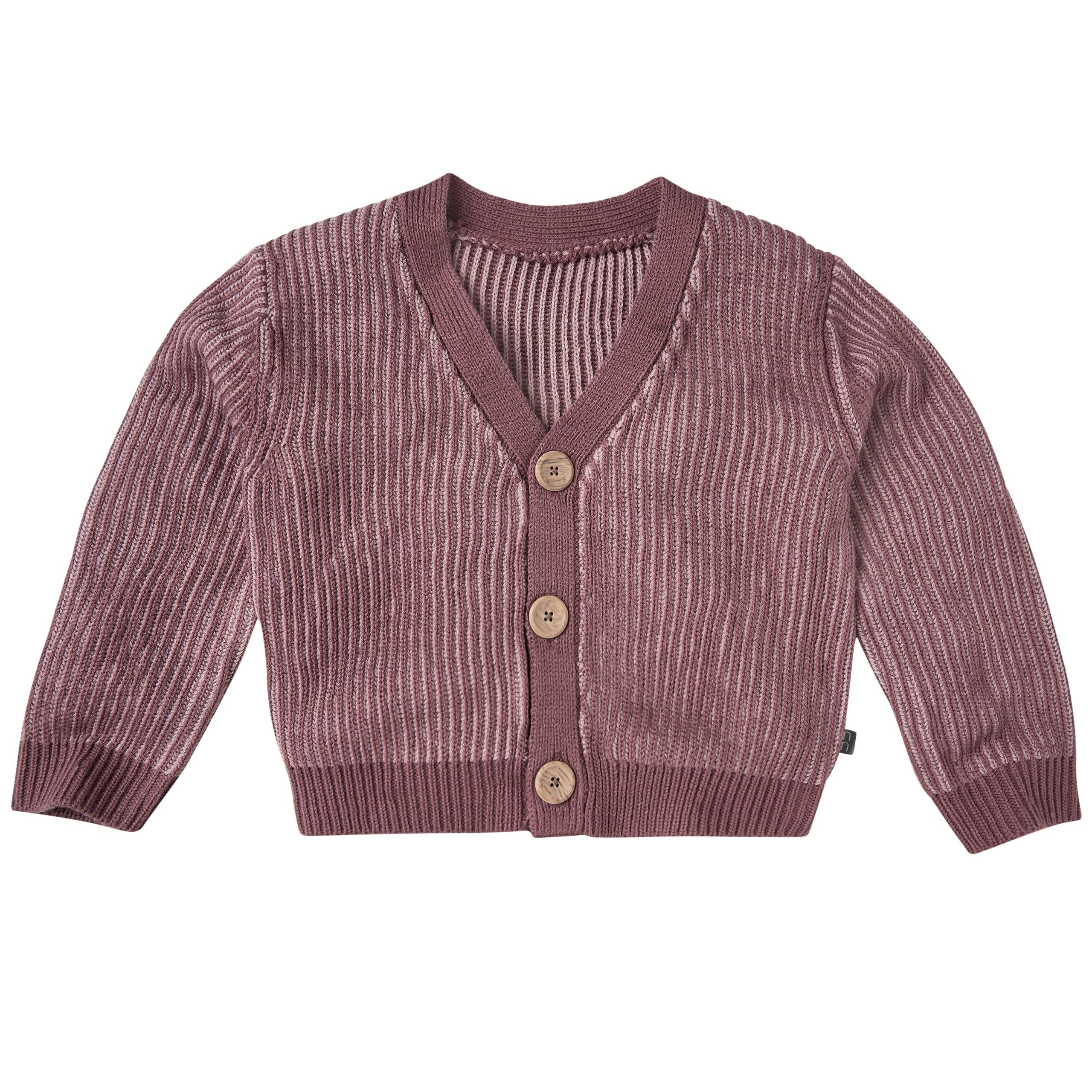 Infant & Kids Girls Dusty Rose Fisherman Rib Cardigan