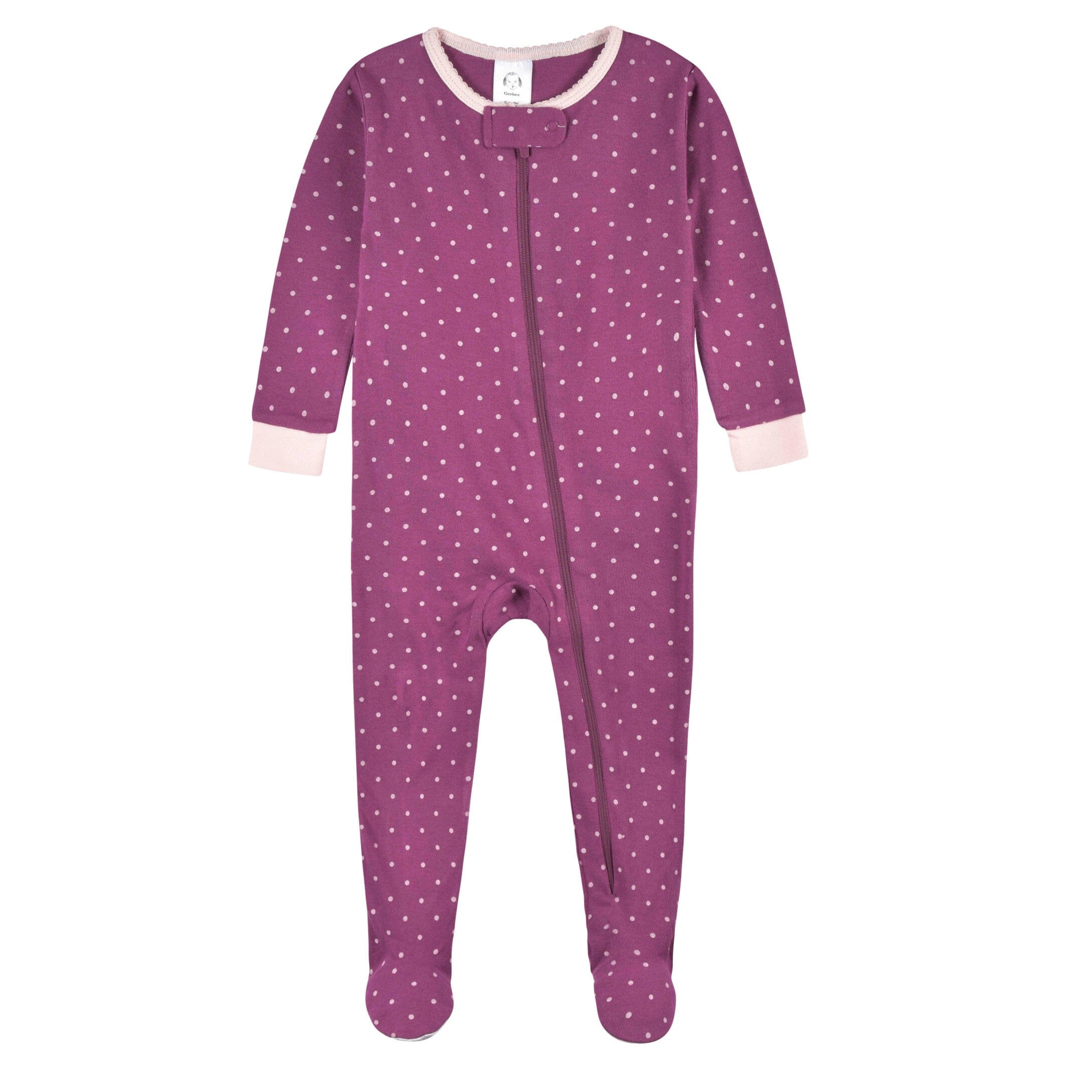 2-Pack Baby & Toddler Girls Apple Bouquets Snug Fit Footed Cotton Pajamas - Image 2