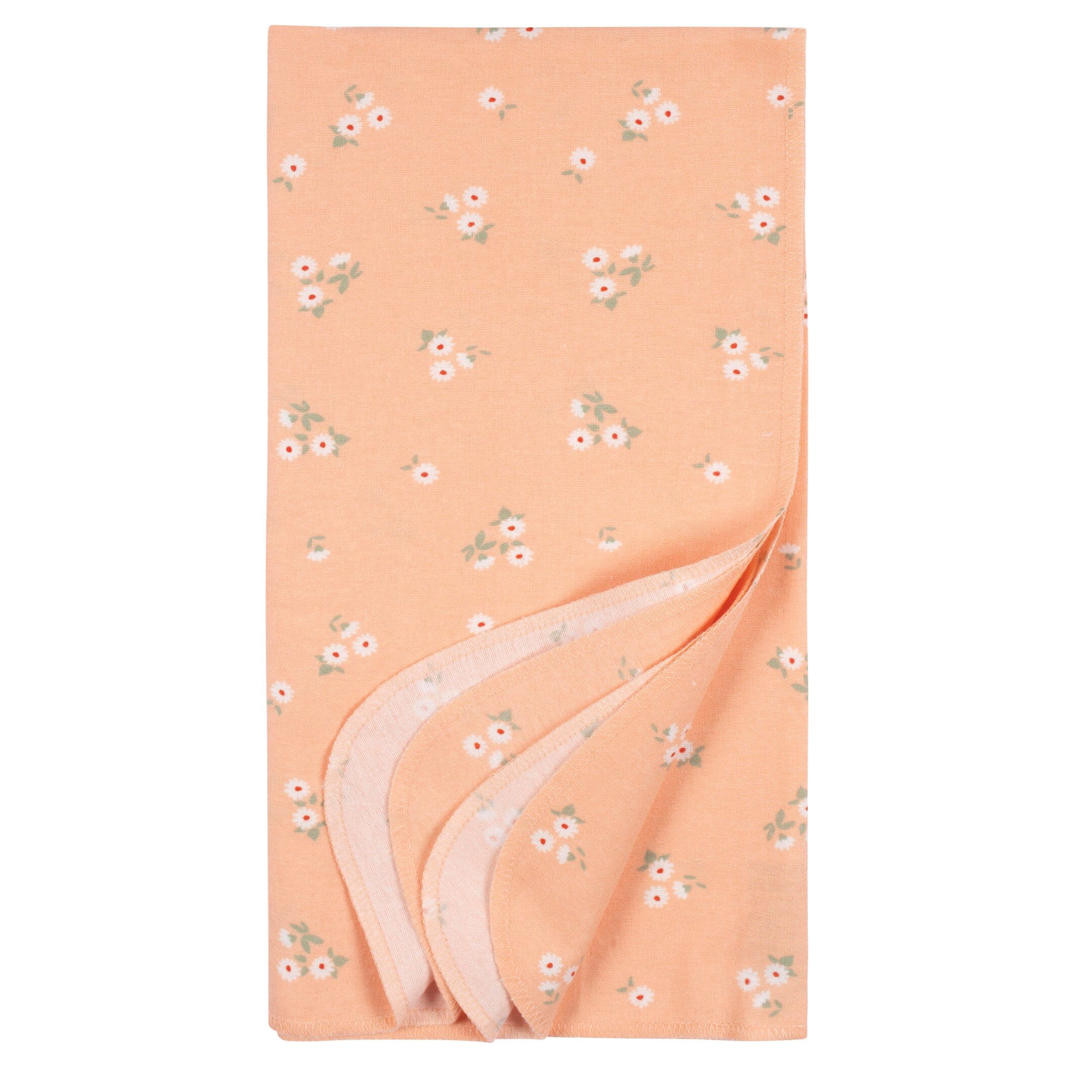4-Pack Baby Girls Wildflower Flannel Blankets - Image 5